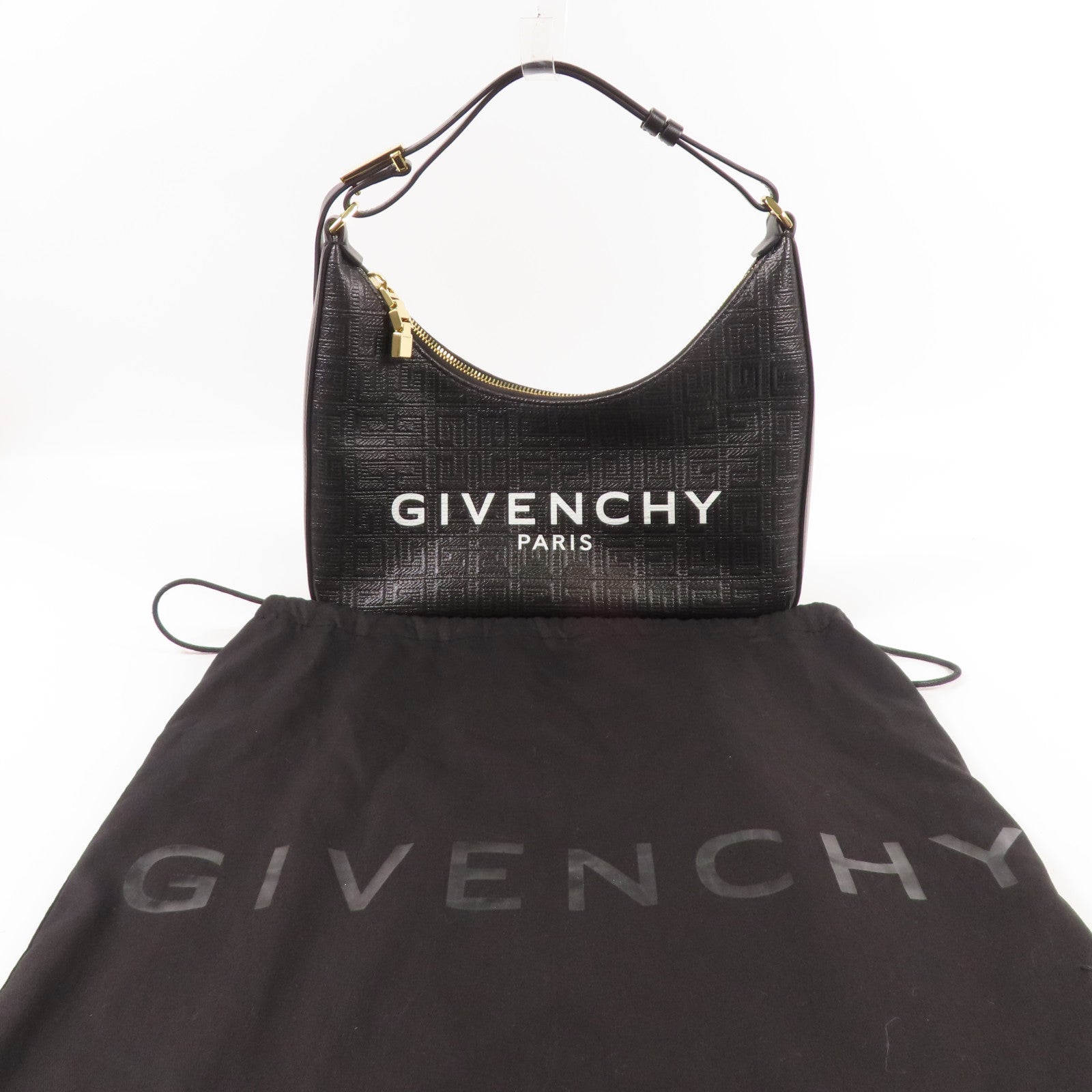 GIVENCHY 牛皮皮革Small Moon Cut Out Bag金扣肩背袋