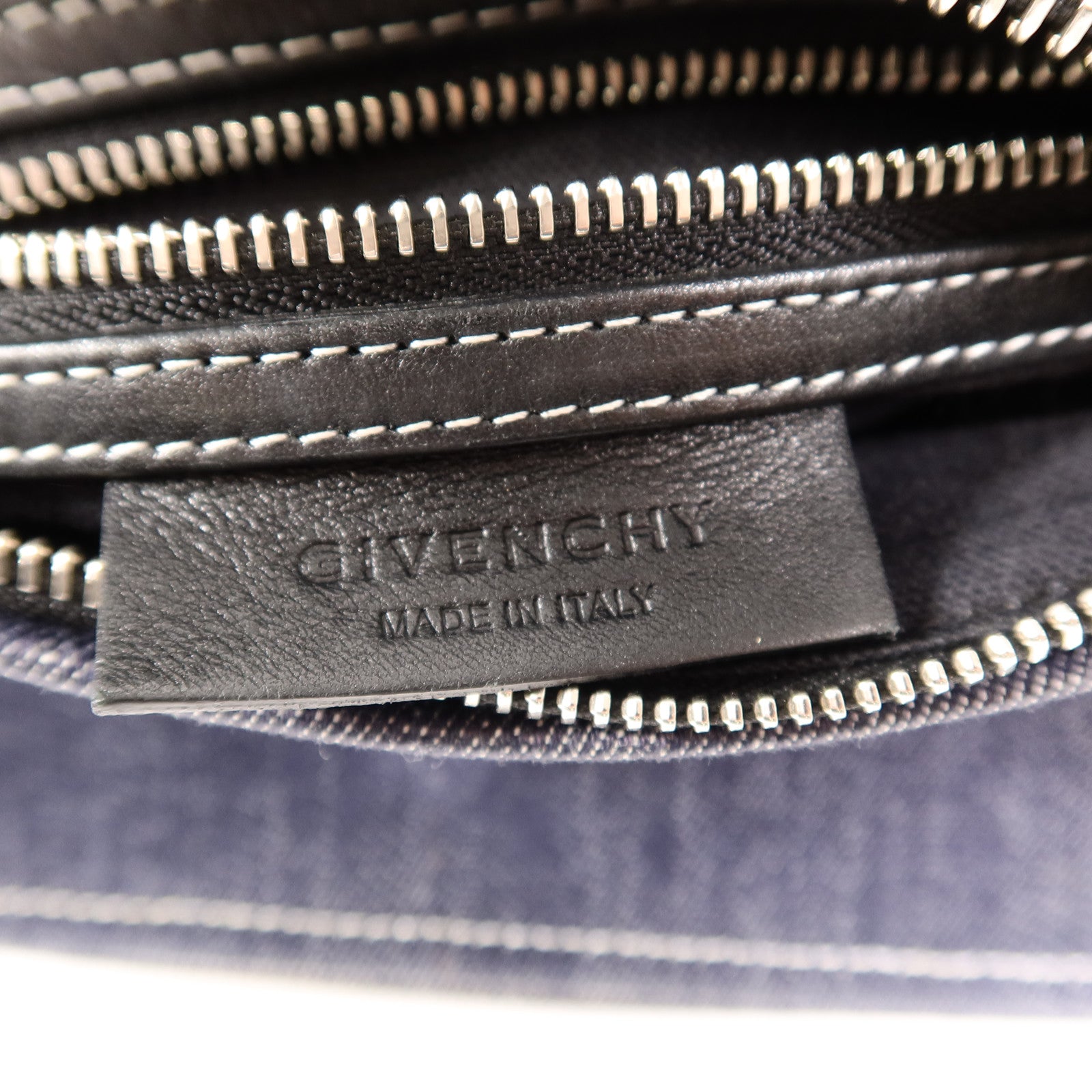 GIVENCHY 牛仔布/牛皮皮革Pandora Mini肩背袋