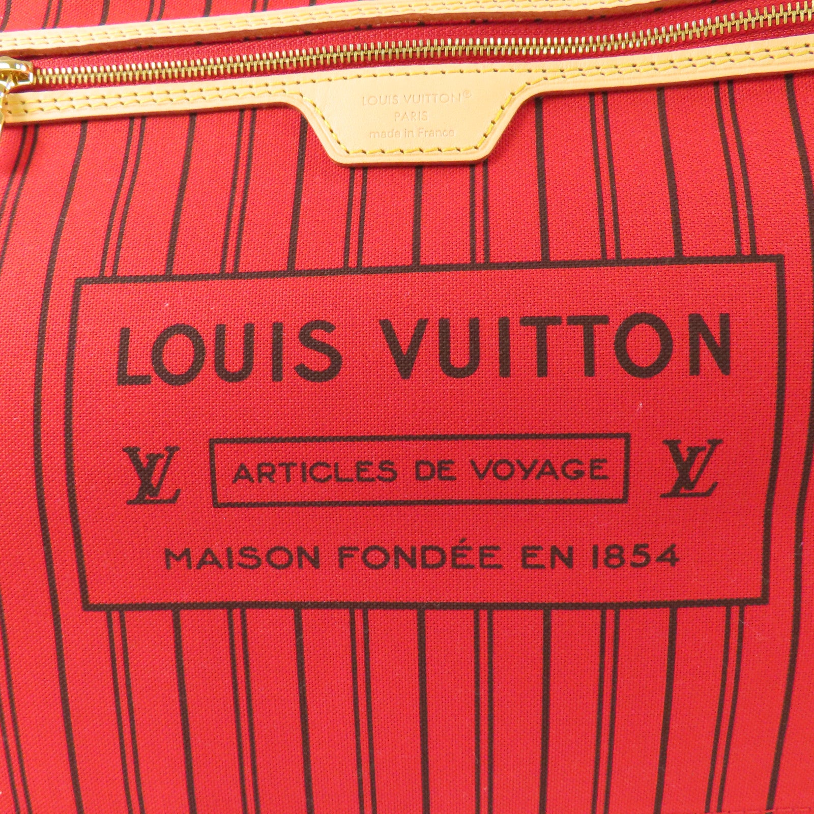 LOUIS VUITTON Monogram Neverfull Bandouliere Inside Out MM金扣手挽肩背兩用袋