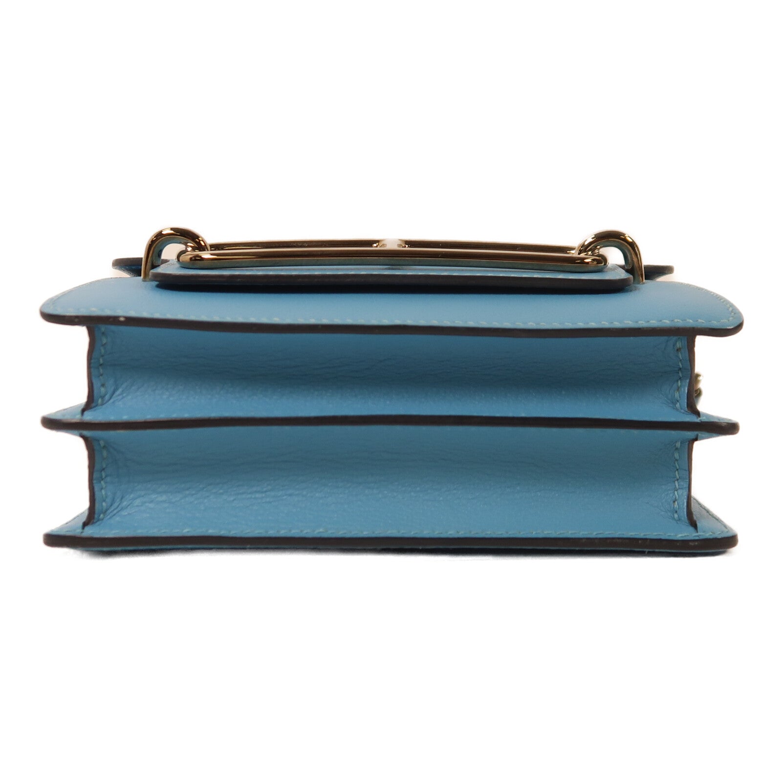 HERMES Evercolor皮革Roulis Mini銀扣肩背袋