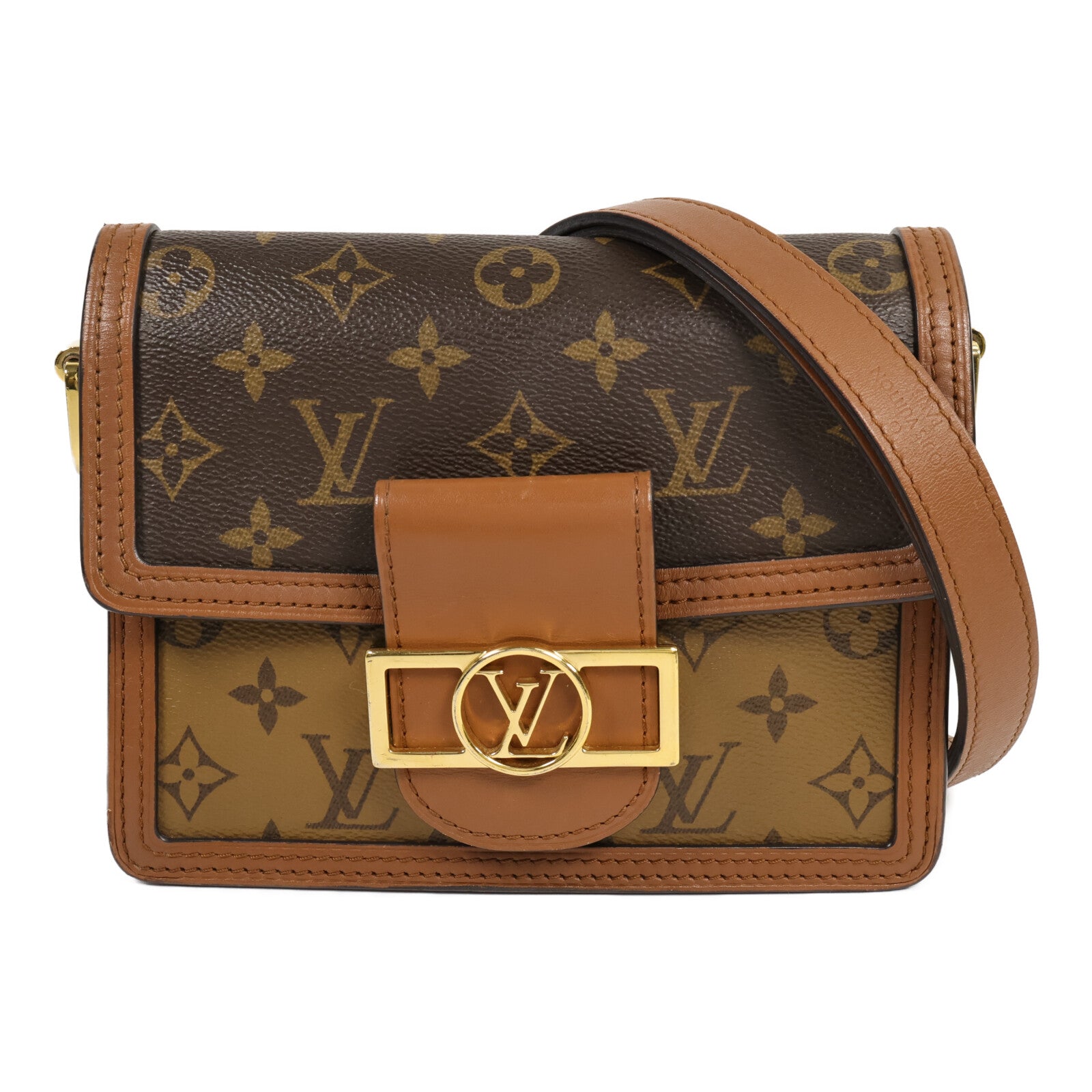 LOUIS VUITTON Monogram Reverse Mini Dauphine肩背袋