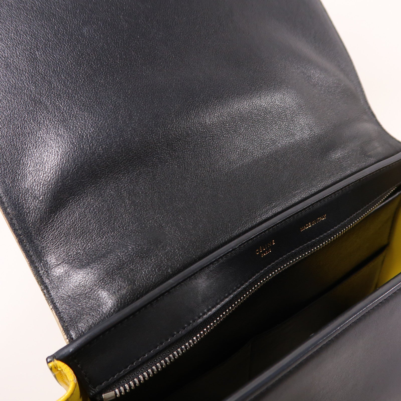 CELINE 牛皮皮革Trapeze銀扣手挽肩背兩用袋