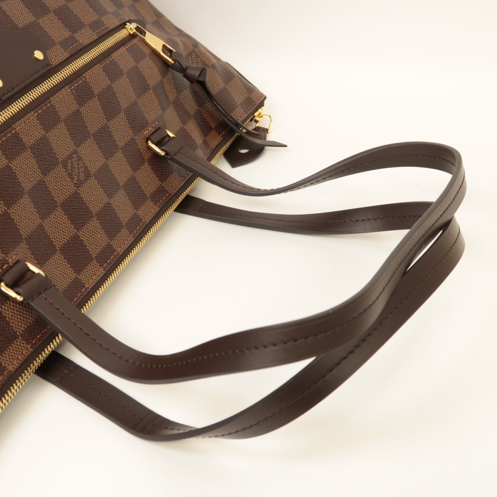 LOUIS VUITTON Damier Lena MM金扣肩背袋啡色