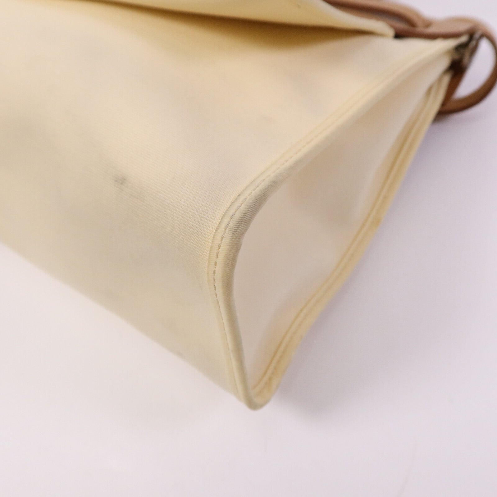 HERMES 帆布Herbag PM手挽肩背兩用袋Gold/Vanille
