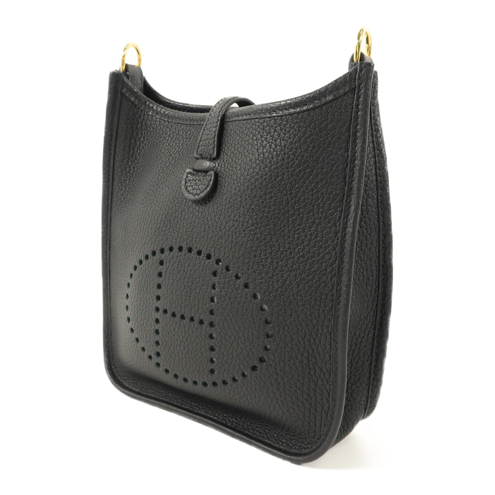 HERMES Clemence皮革Evelyne TPM肩背袋Noir