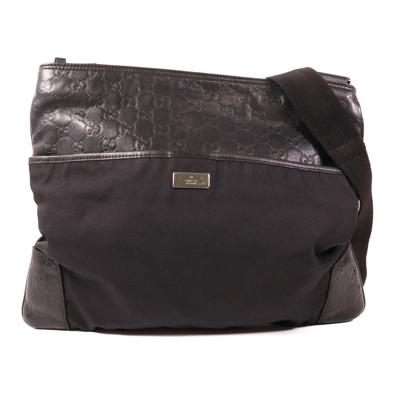 GUCCI 【激減優惠】帆布Shoulder Bag銀扣肩背袋