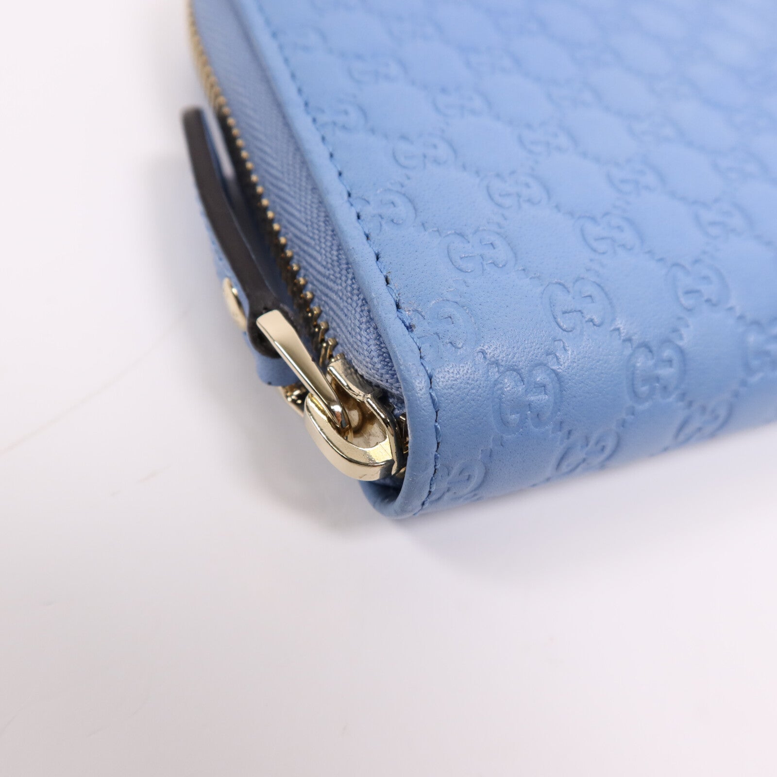 GUCCI 牛皮皮革Zipper Wallet金扣長錢包