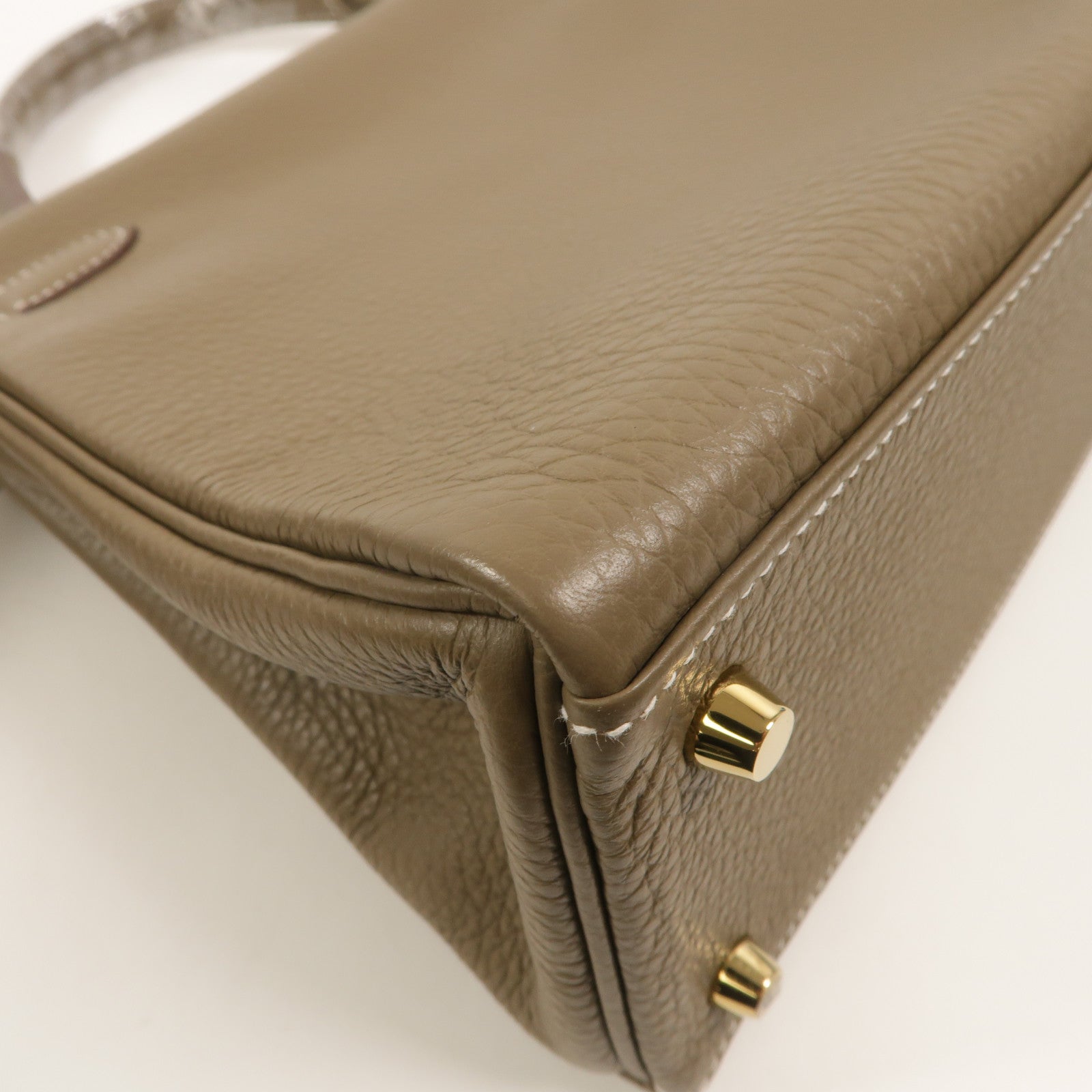 HERMES Togo皮革Kelly 28手挽肩背兩用袋Etoupe