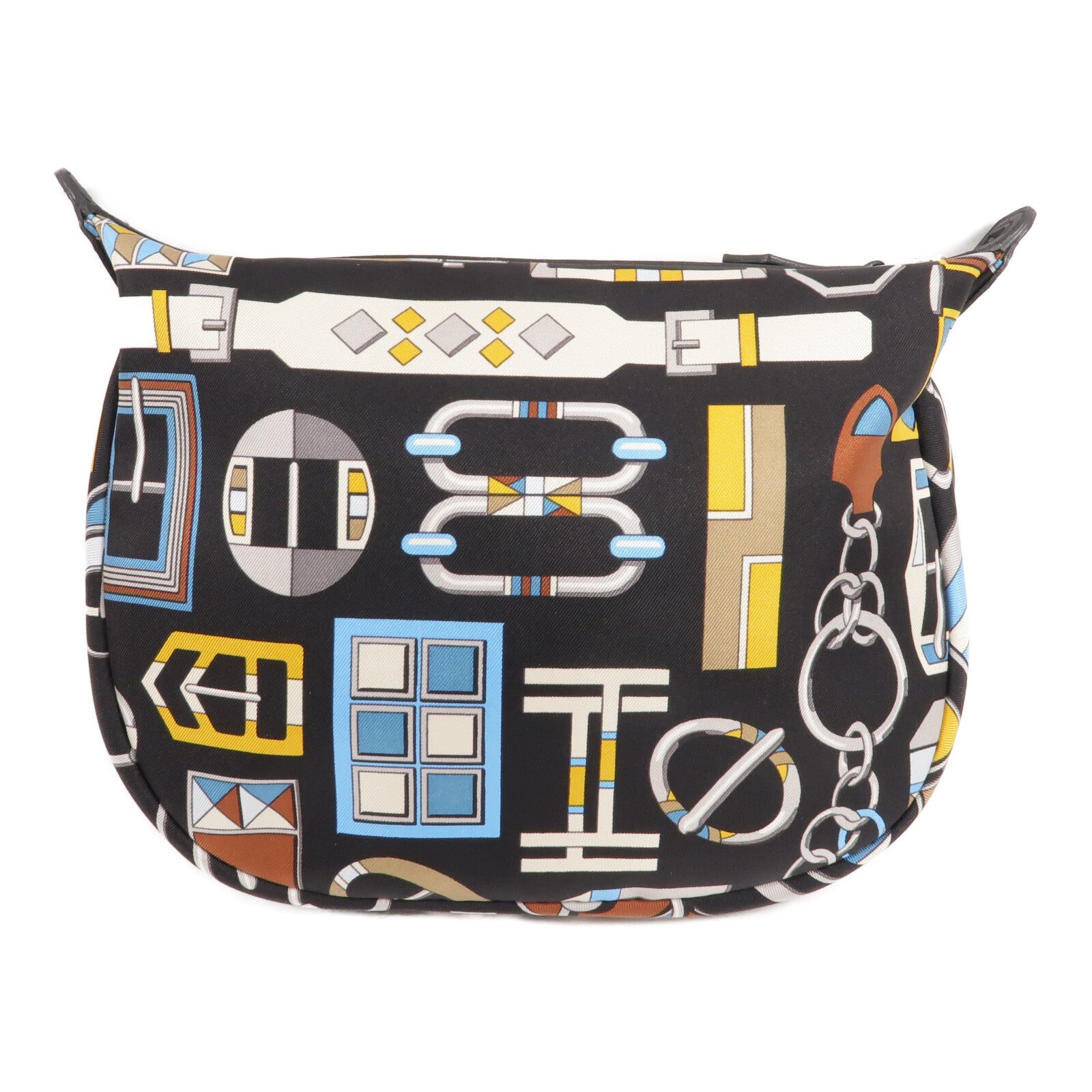 HERMES 絲質Sursoie To Go Pouch肩背袋Black