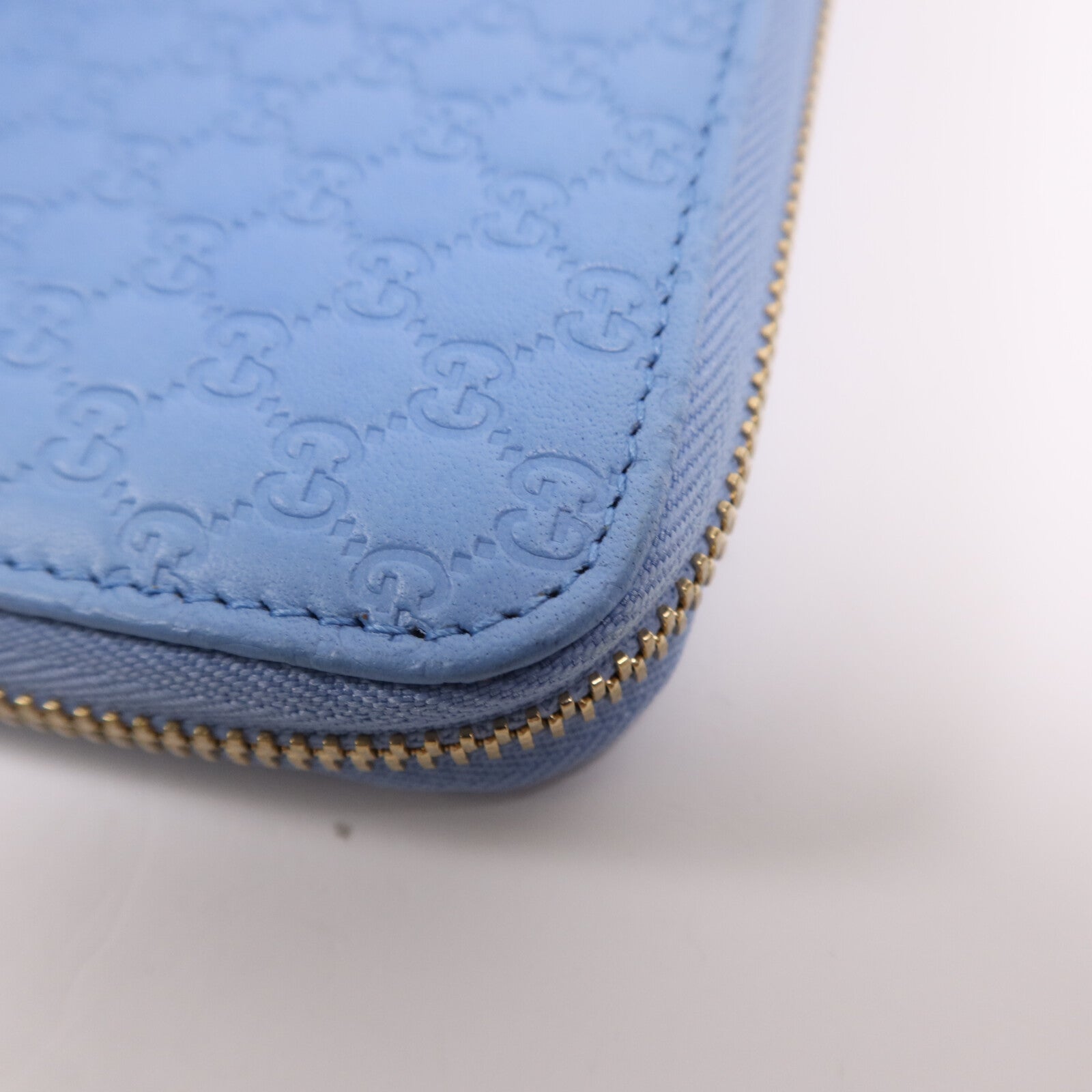 GUCCI 牛皮皮革Zipper Wallet金扣長錢包