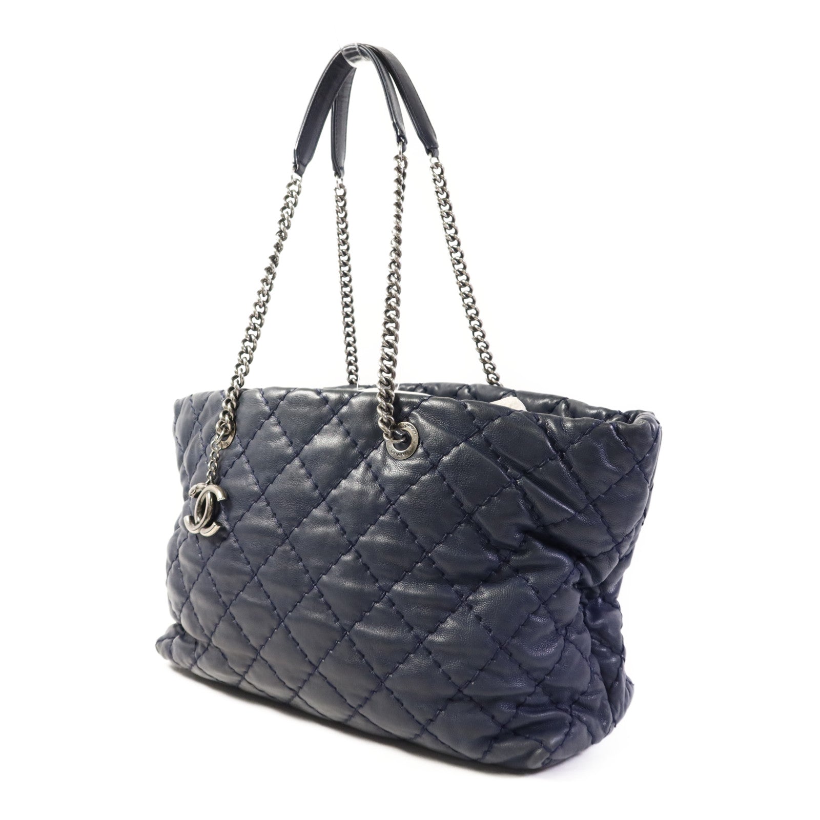 CHANEL 牛皮皮革Tote Bag鏈帶肩背袋