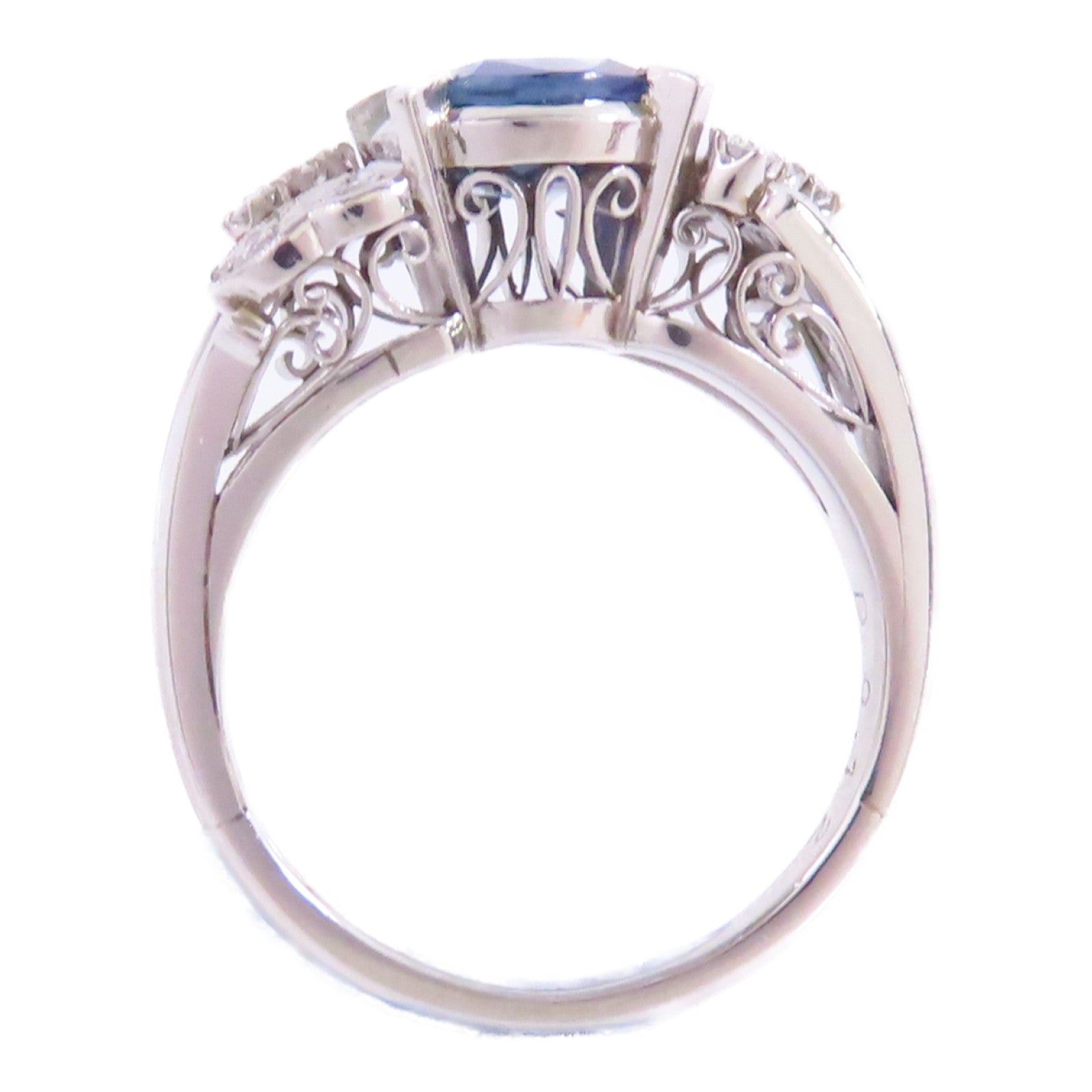 JEWELRY PM(PT)900鉑金/藍寶石/鑽石Sapphira Diamond Ring戒指US#5