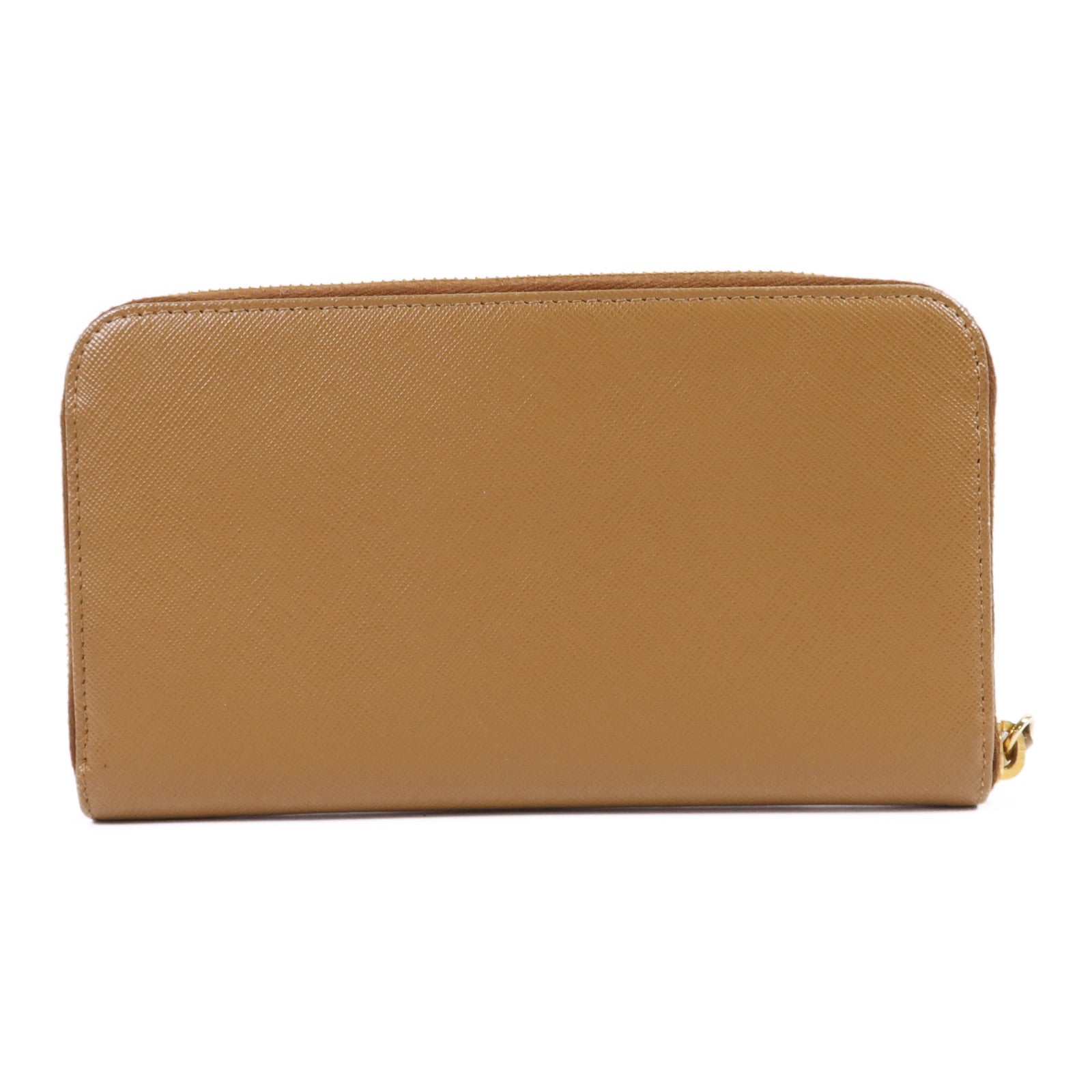 PRADA Saffiano皮革Long Round Wallet金扣長錢包