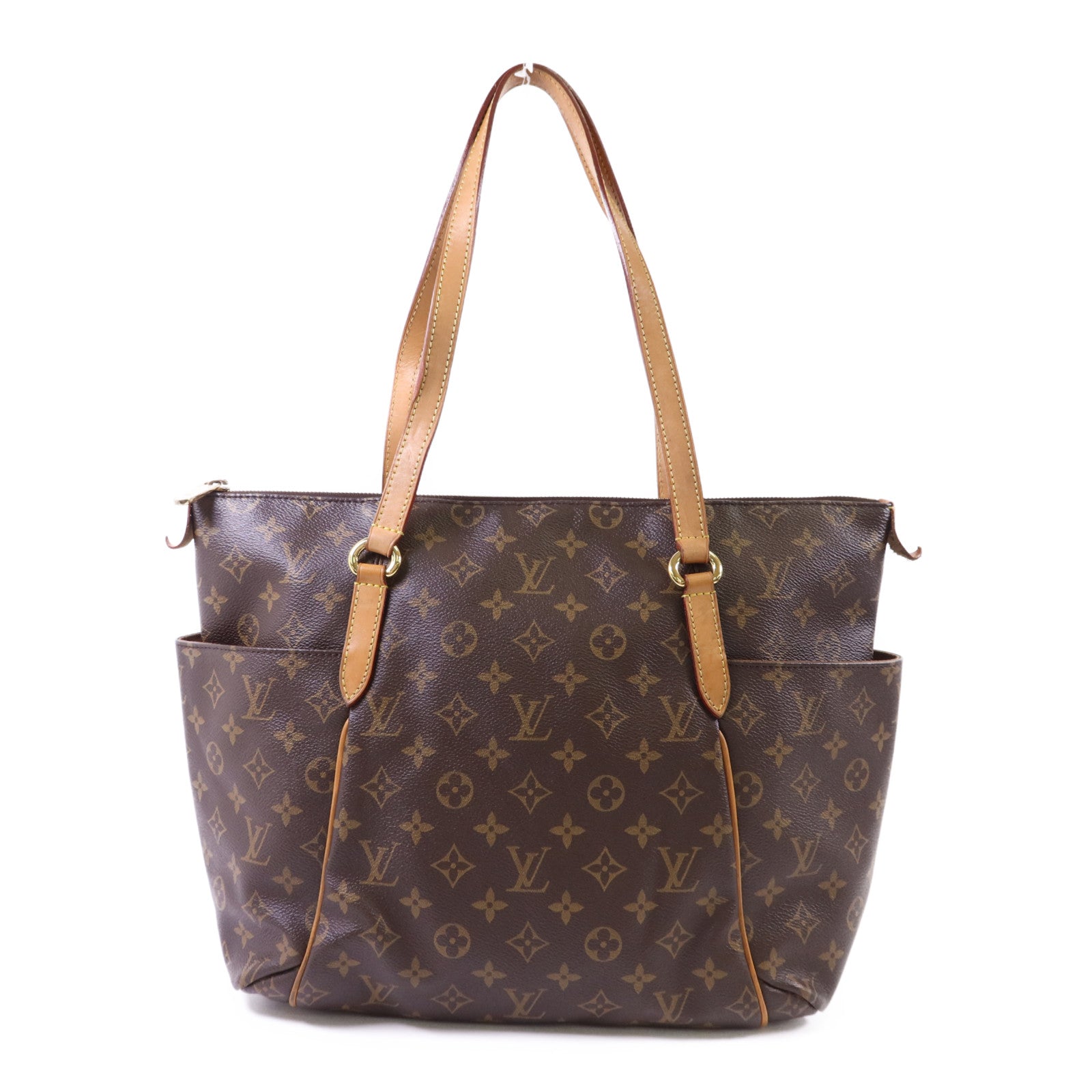 LOUIS VUITTON Monogram Totally MM金扣肩背袋棕色