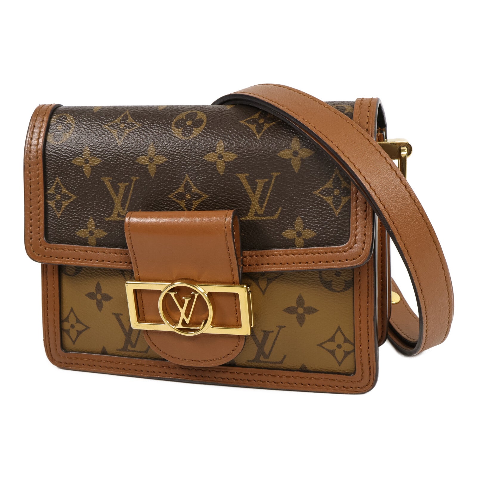 LOUIS VUITTON Monogram Reverse Mini Dauphine肩背袋