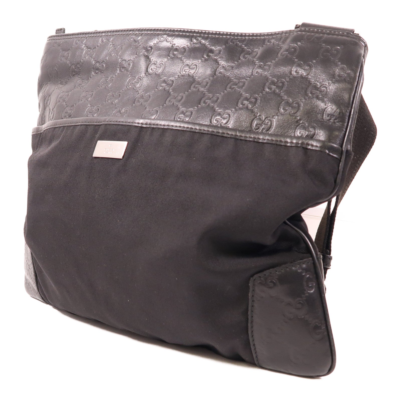 GUCCI GG SHW Shoulder Bag 161822 Canvas Black