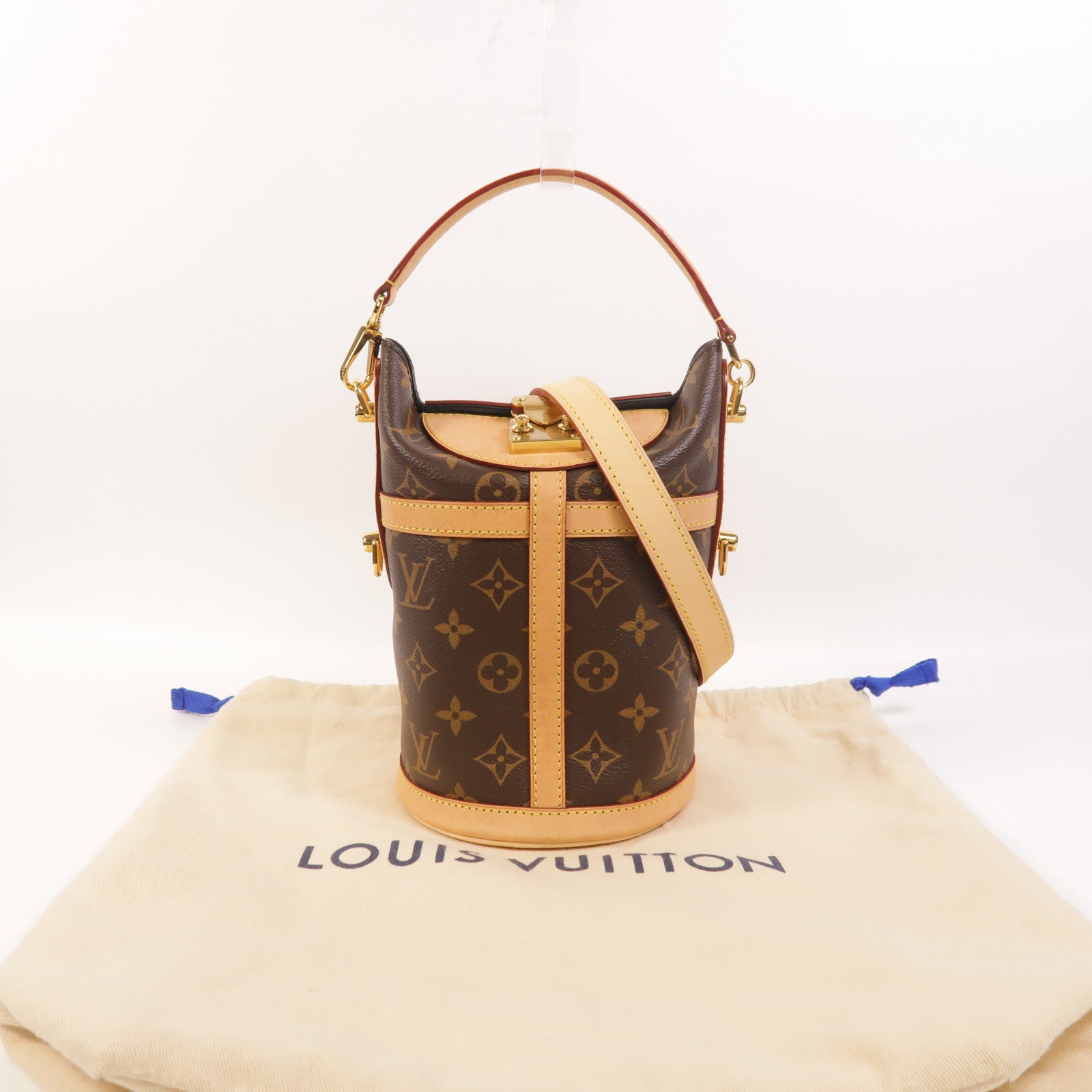 LOUIS VUITTON Monogram Duffle金扣手挽肩背兩用袋棕色