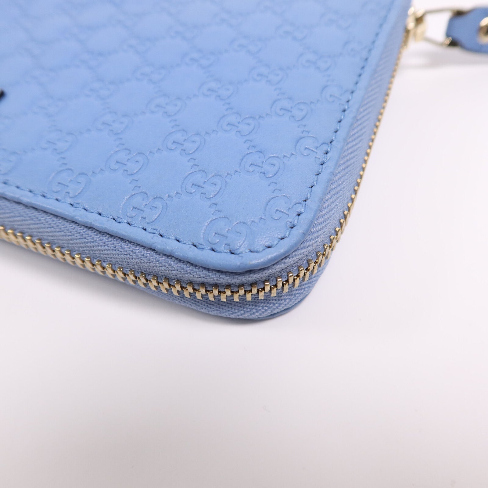 GUCCI 牛皮皮革Zipper Wallet金扣長錢包