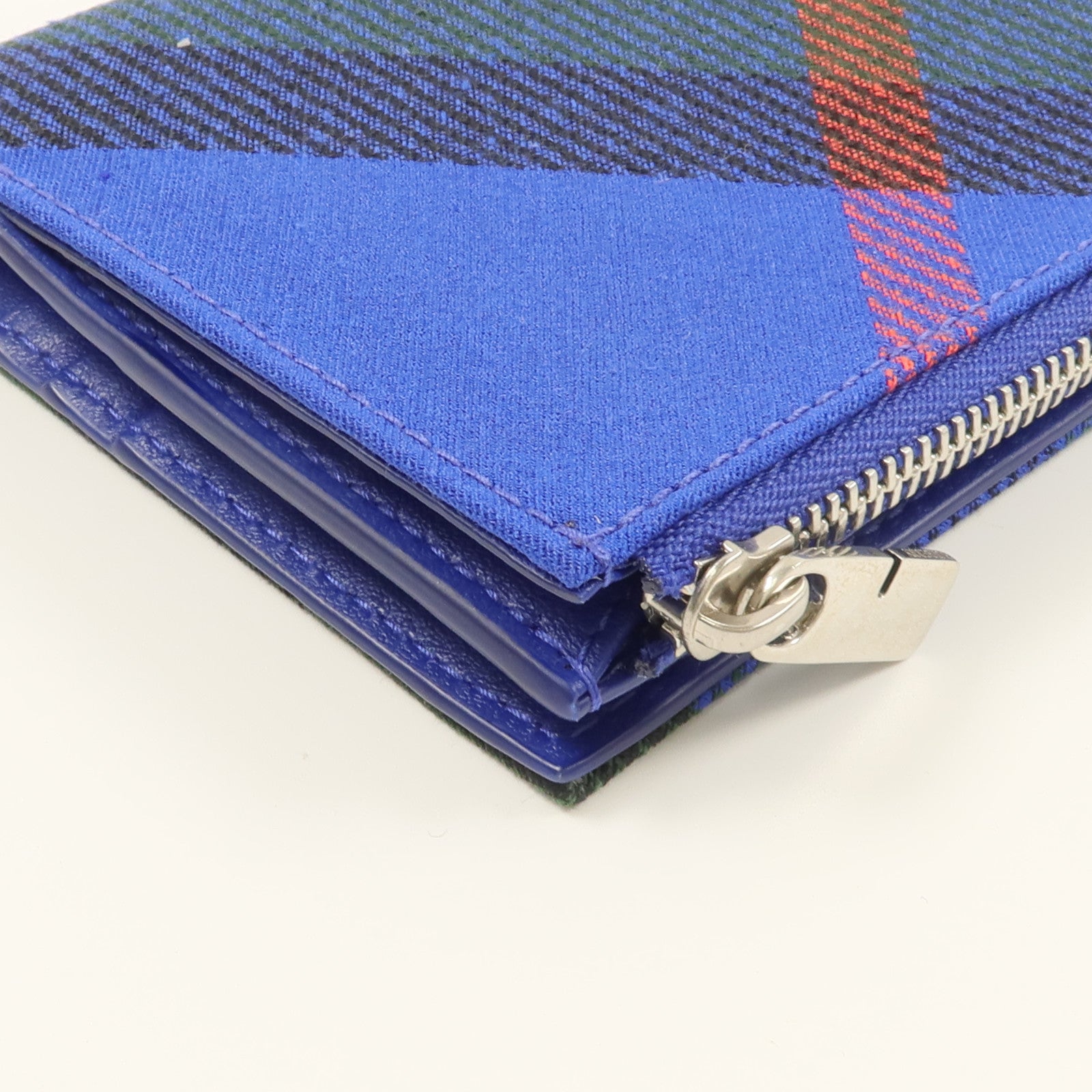BURBERRY 棉質/聚氨酯/羊皮皮革Bifold Wallet長錢包