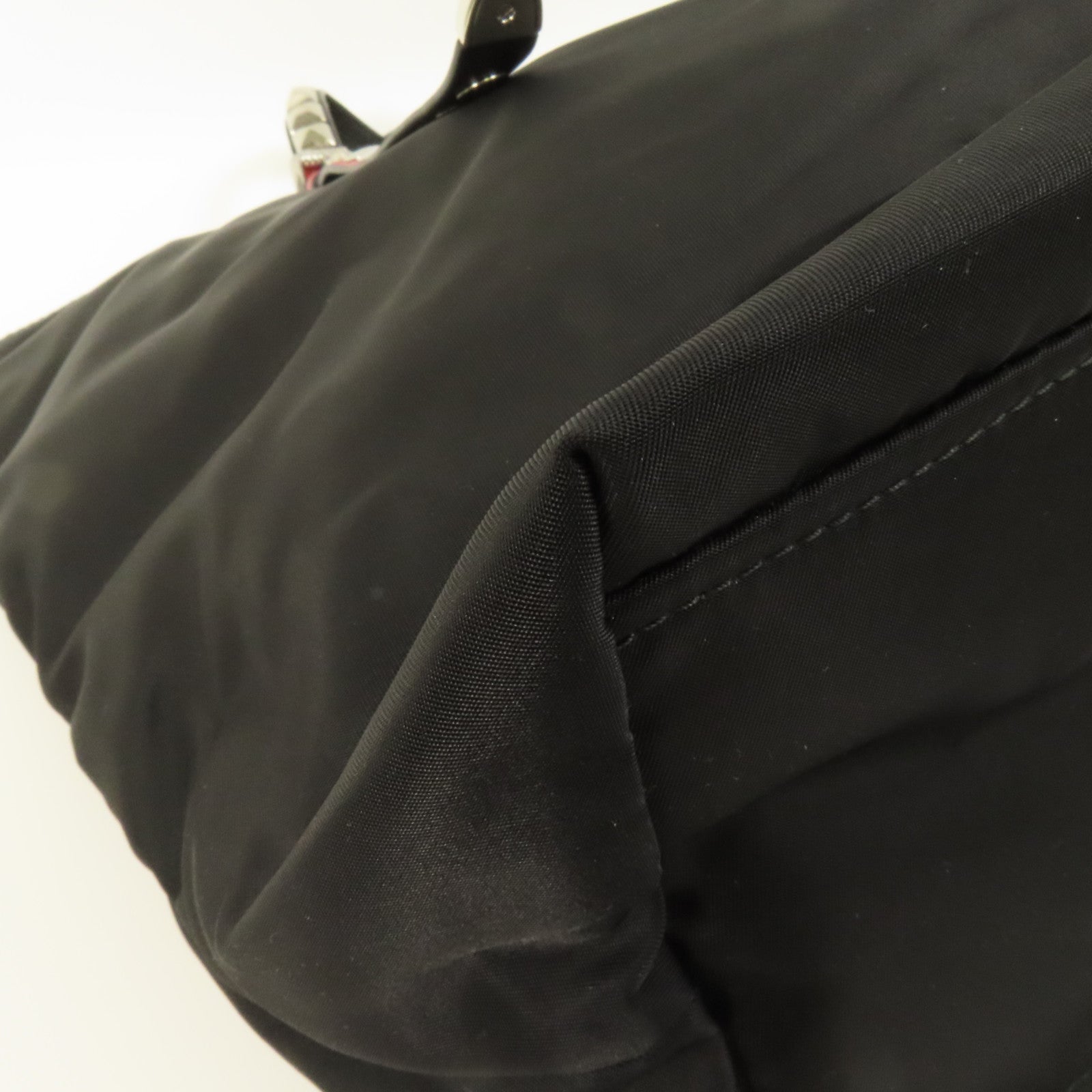 PRADA 尼龍Tote銀扣手挽肩背兩用袋