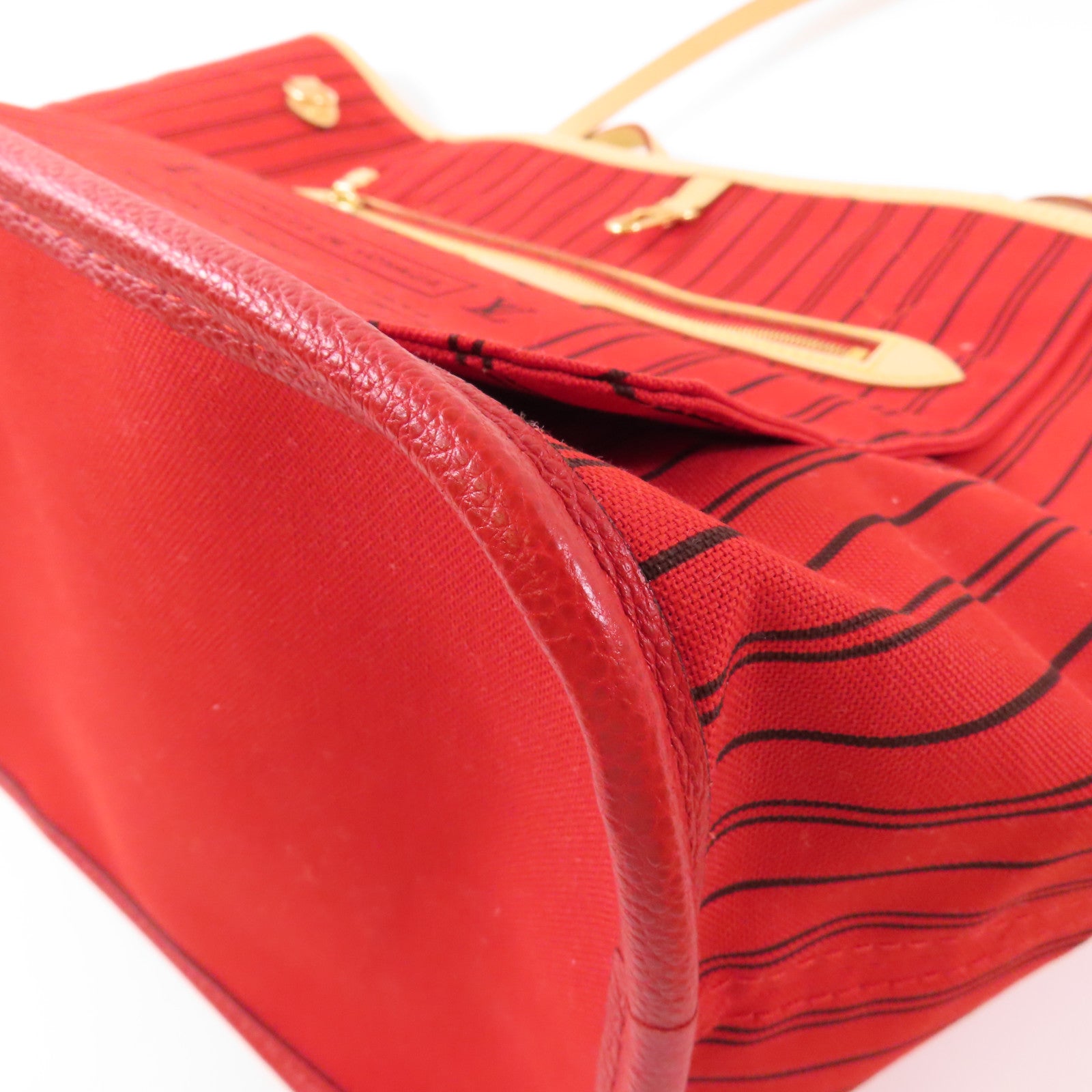 LOUIS VUITTON Monogram Neverfull Bandouliere Inside Out MM金扣手挽肩背兩用袋