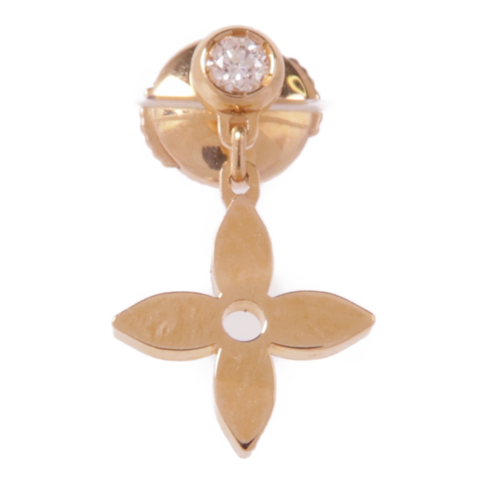 LOUIS VUITTON 18K玫瑰金Idylle Blossom Ear Stud鑽石耳環