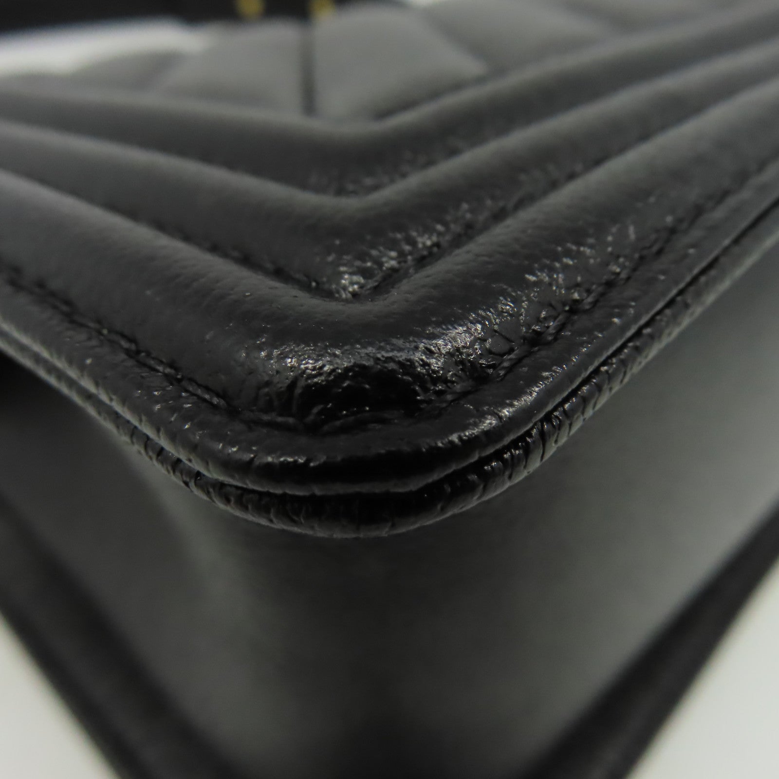 CHANEL **【激減優惠】斜紋Caviar皮革Boy Chanel 25 Chain Shoulder Bag金扣鏈帶肩背袋黑色