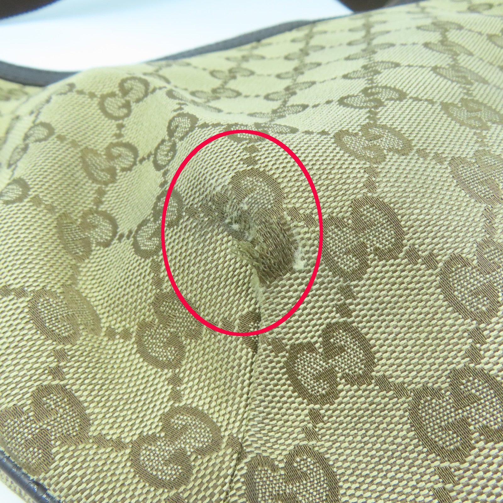 GUCCI 【清倉大減價】帆布Shoulder Bag銀扣肩背袋啡色