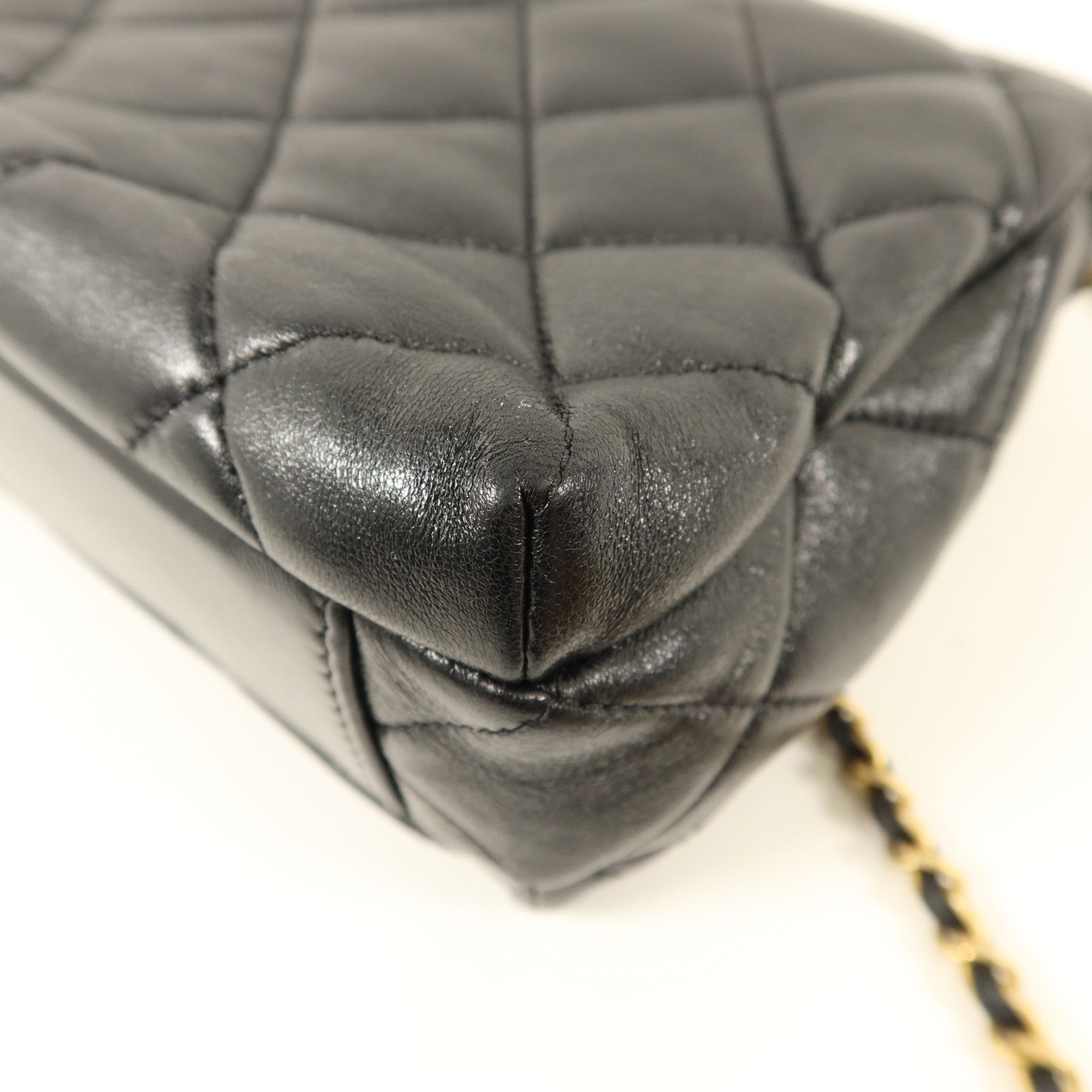 CHANEL 羊皮皮革Chain Shoulder Bag金扣鏈帶肩背袋