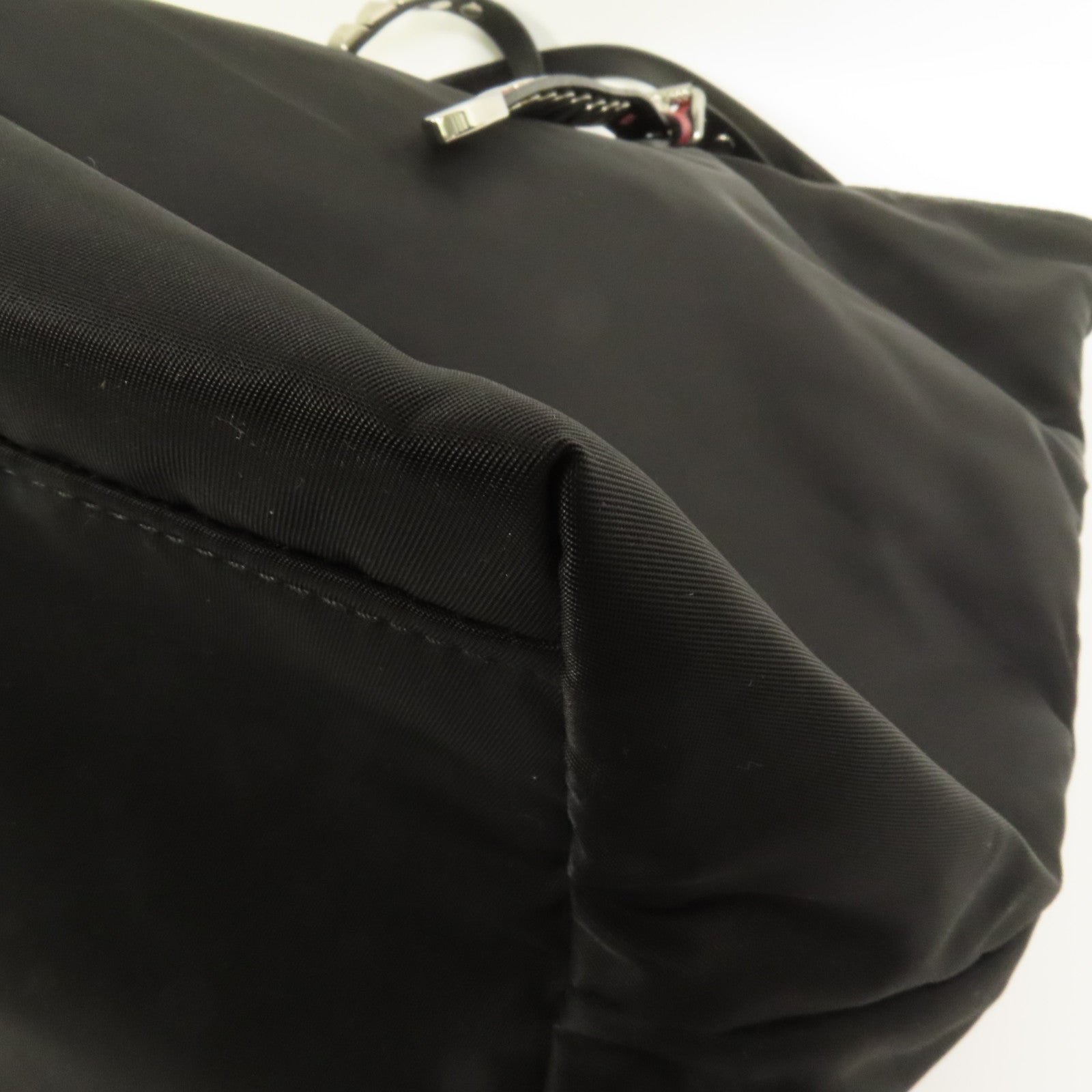 PRADA 尼龍Tote銀扣手挽肩背兩用袋