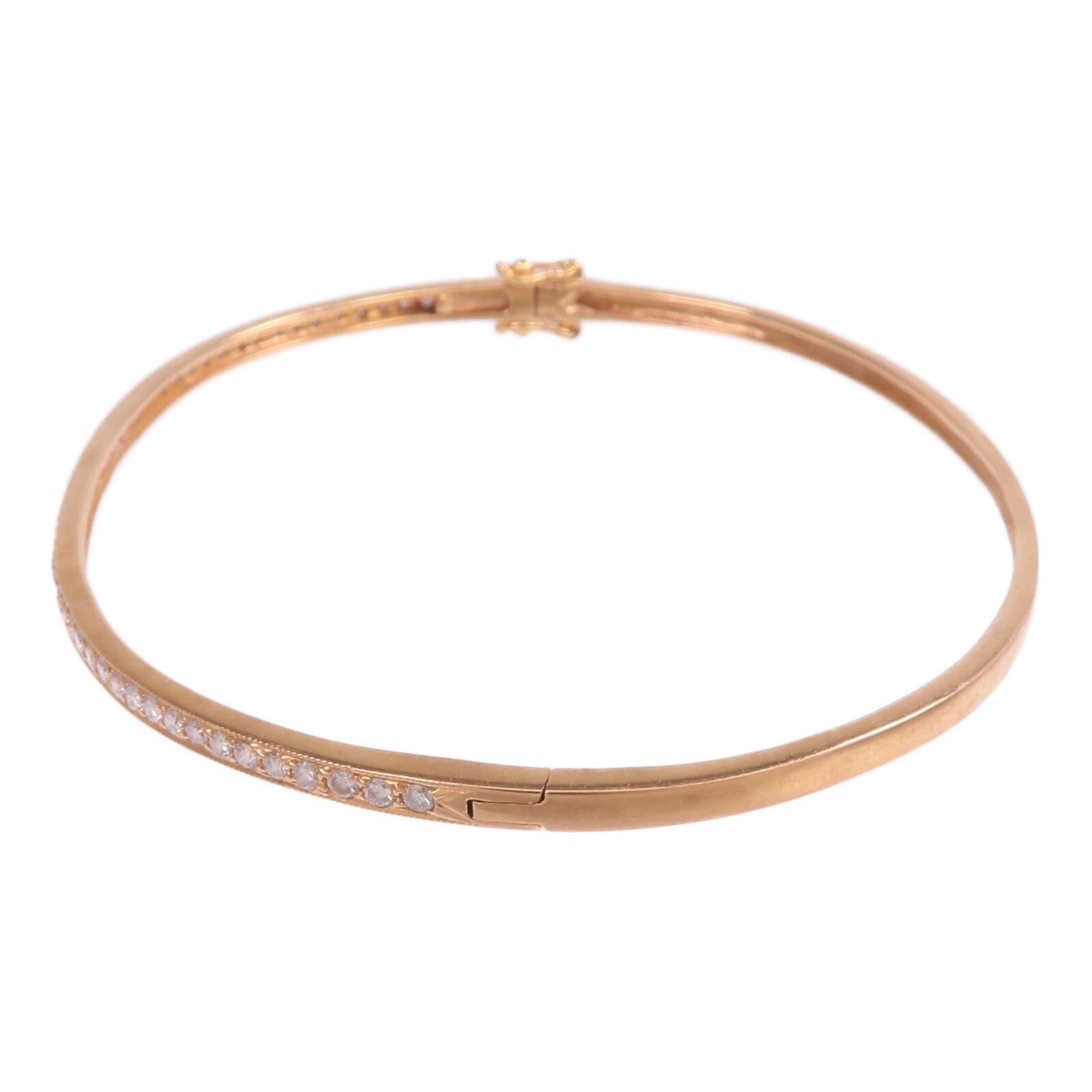JEWELRY 18K玫瑰金Diamond Bangle Bracelet鑽石手鐲