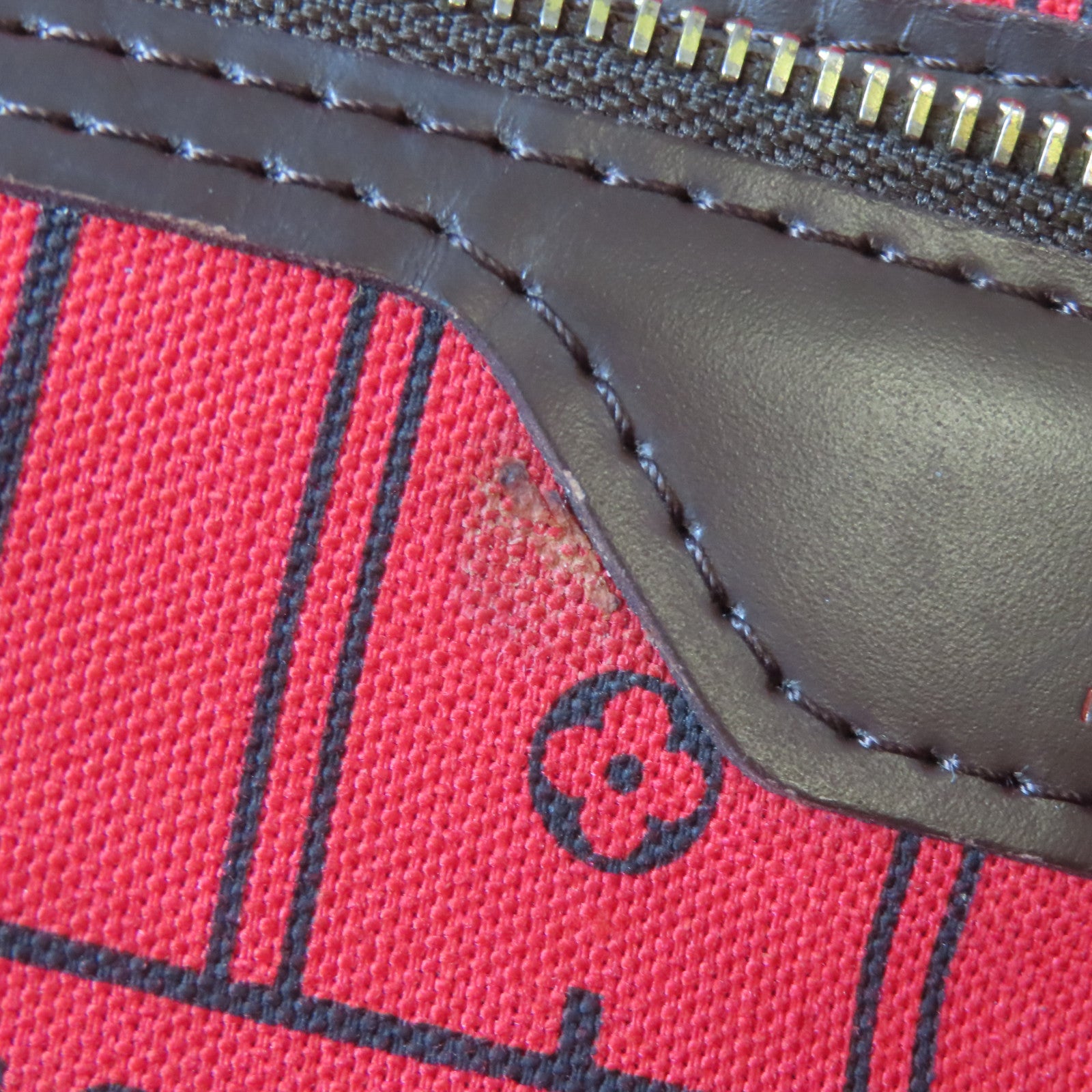LOUIS VUITTON Damier Neverfull MM金扣手挽袋/肩背袋棕色