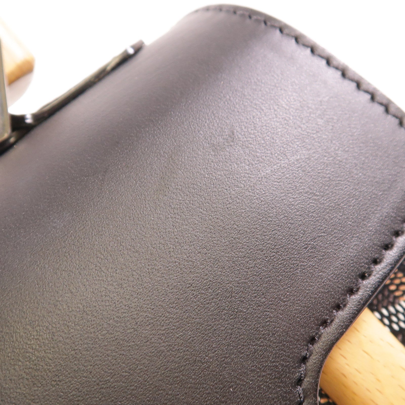 GOYARD 塗層帆布/皮革Saigon PM銀扣手挽袋