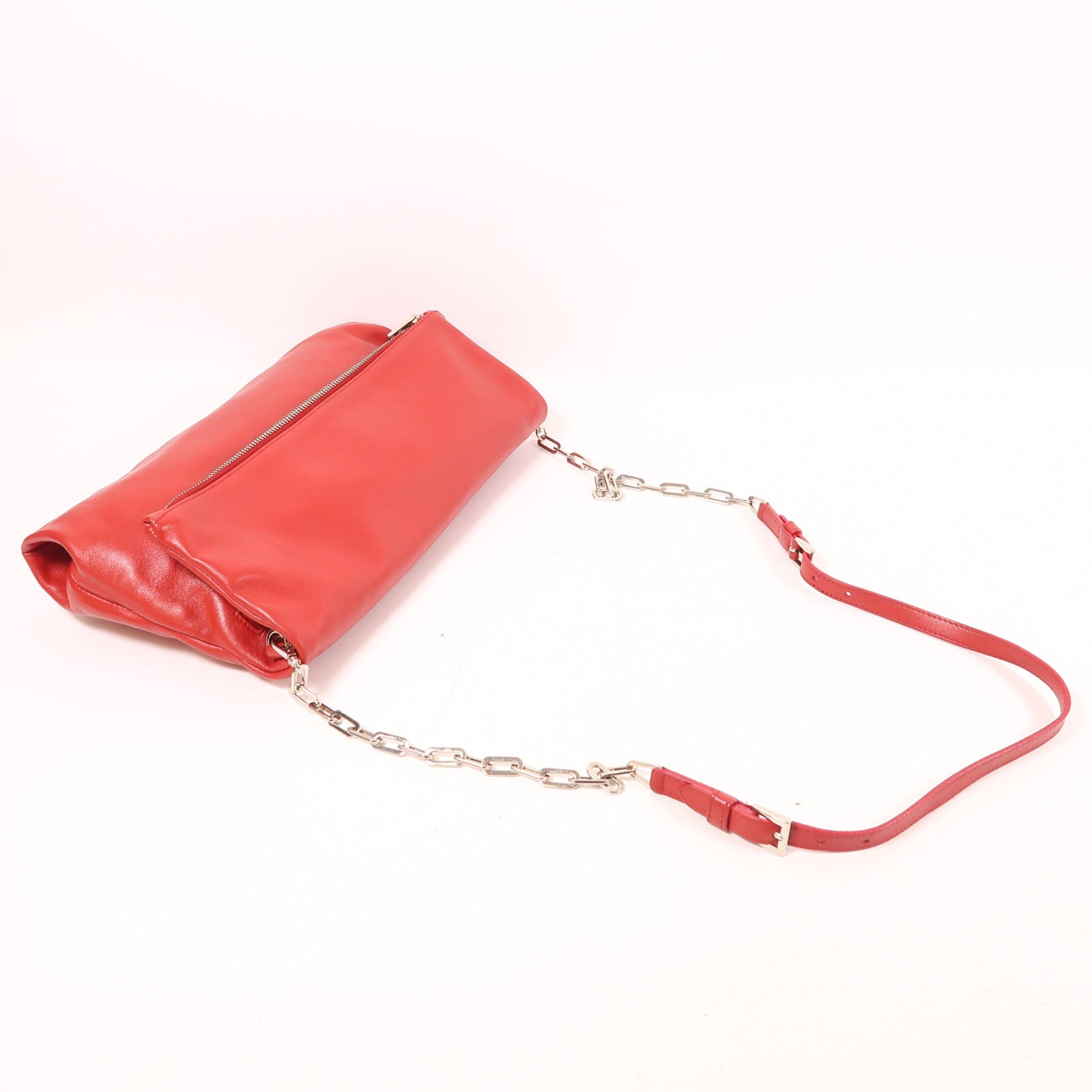 PRADA 牛皮皮革Clutch/Shoulder Bag銀扣手拿包/肩背袋