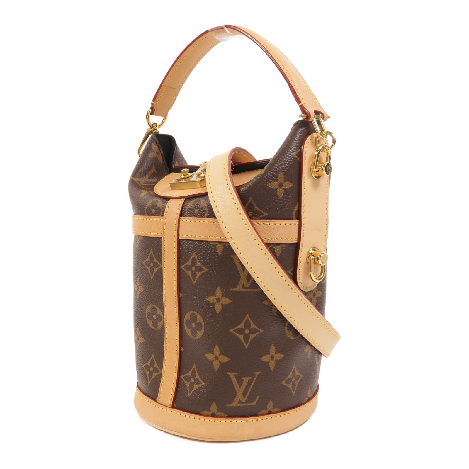 LOUIS VUITTON Monogram Duffle金扣手挽肩背兩用袋棕色