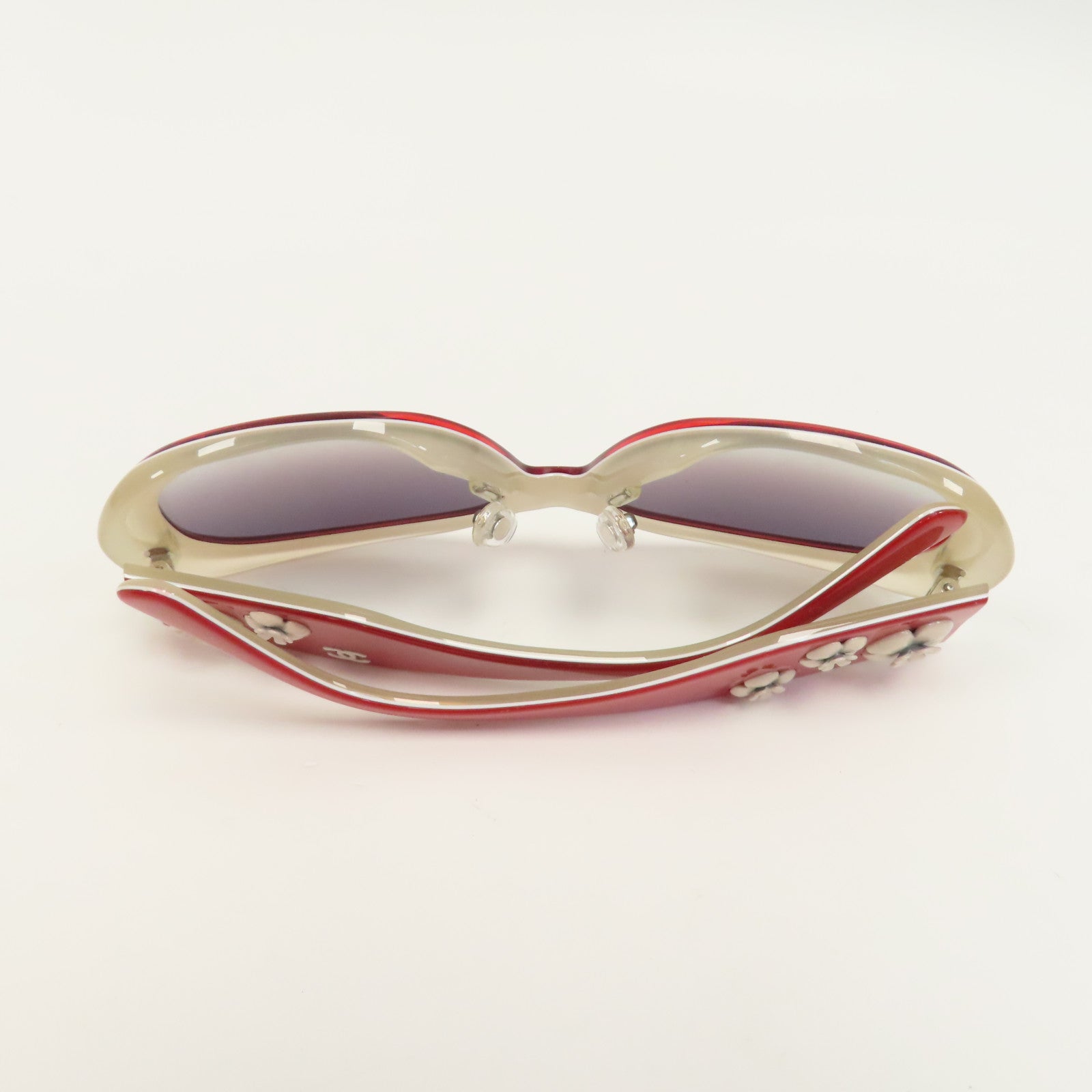 CHANEL PVC Sunglasses太陽眼鏡紅色/米白色