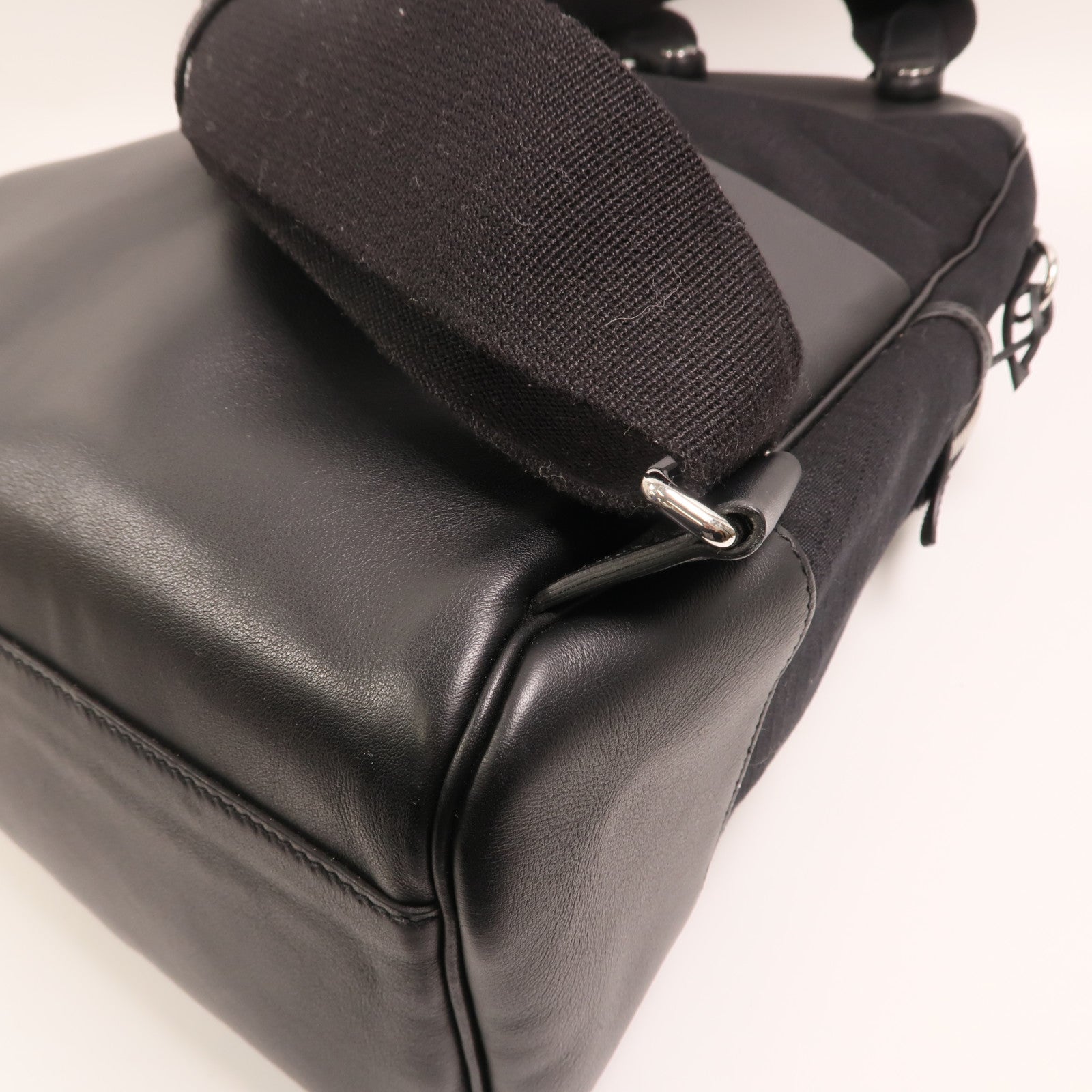 HERMES 帆布/Swift皮革Allback backpack銀扣背包
