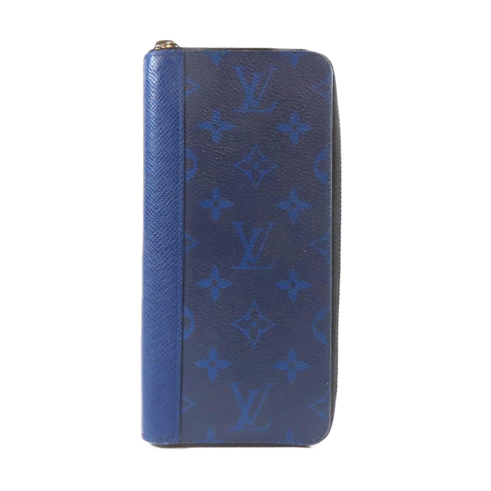 LOUIS VUITTON 【激減優惠】Taiga Long Wallet銀扣長錢包藍色
