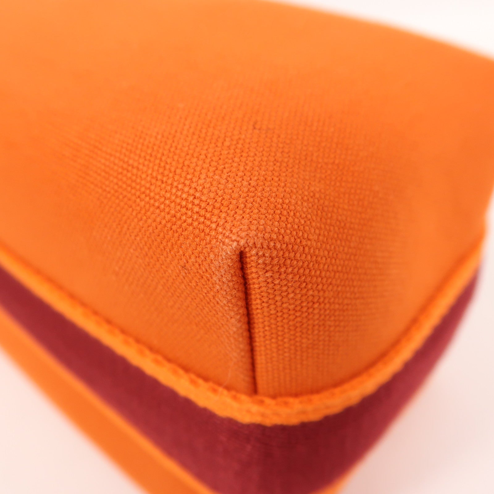 HERMES 帆布Bride A Brac銀扣手挽袋