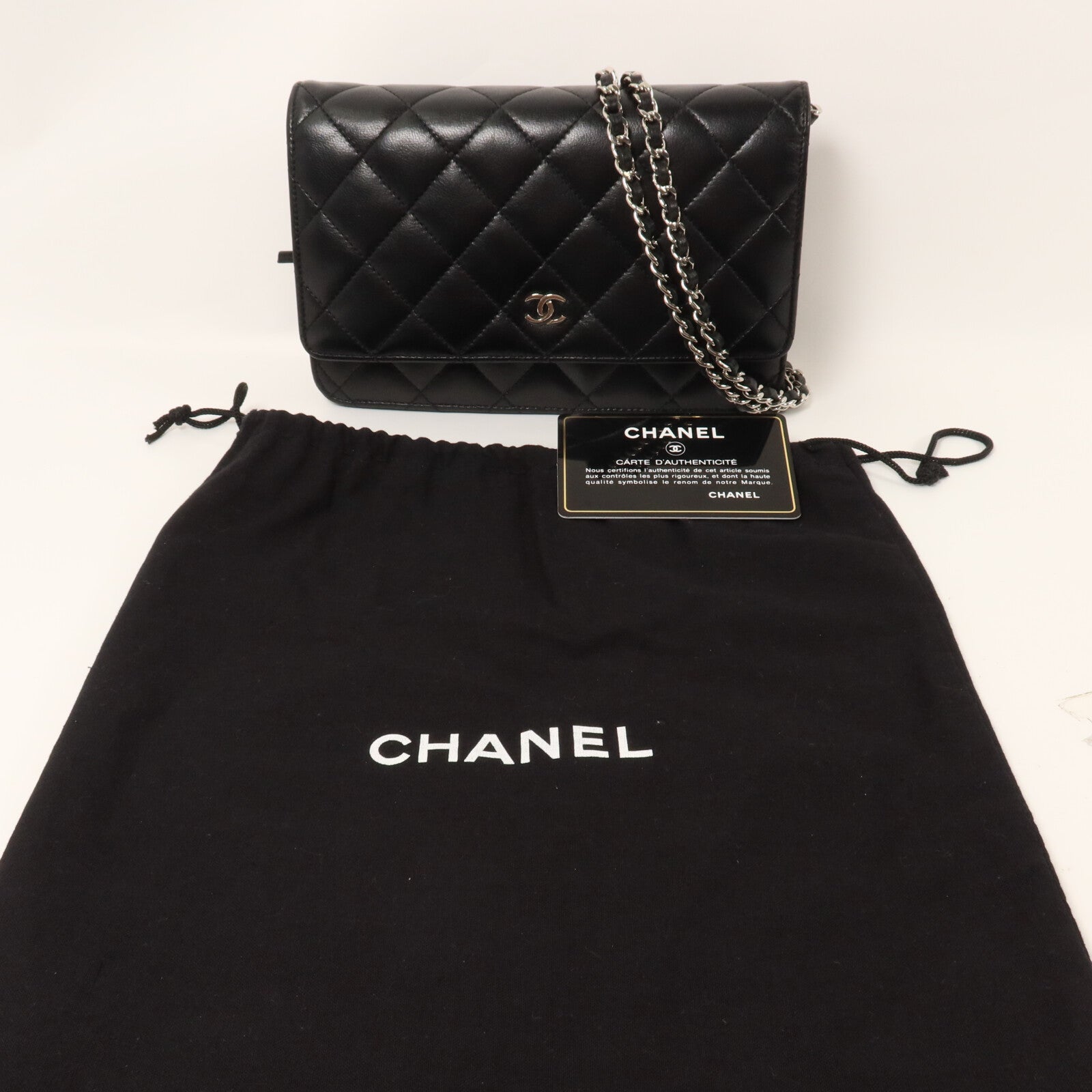 CHANEL 羊皮皮革Wallet On Chain鏈帶肩背袋