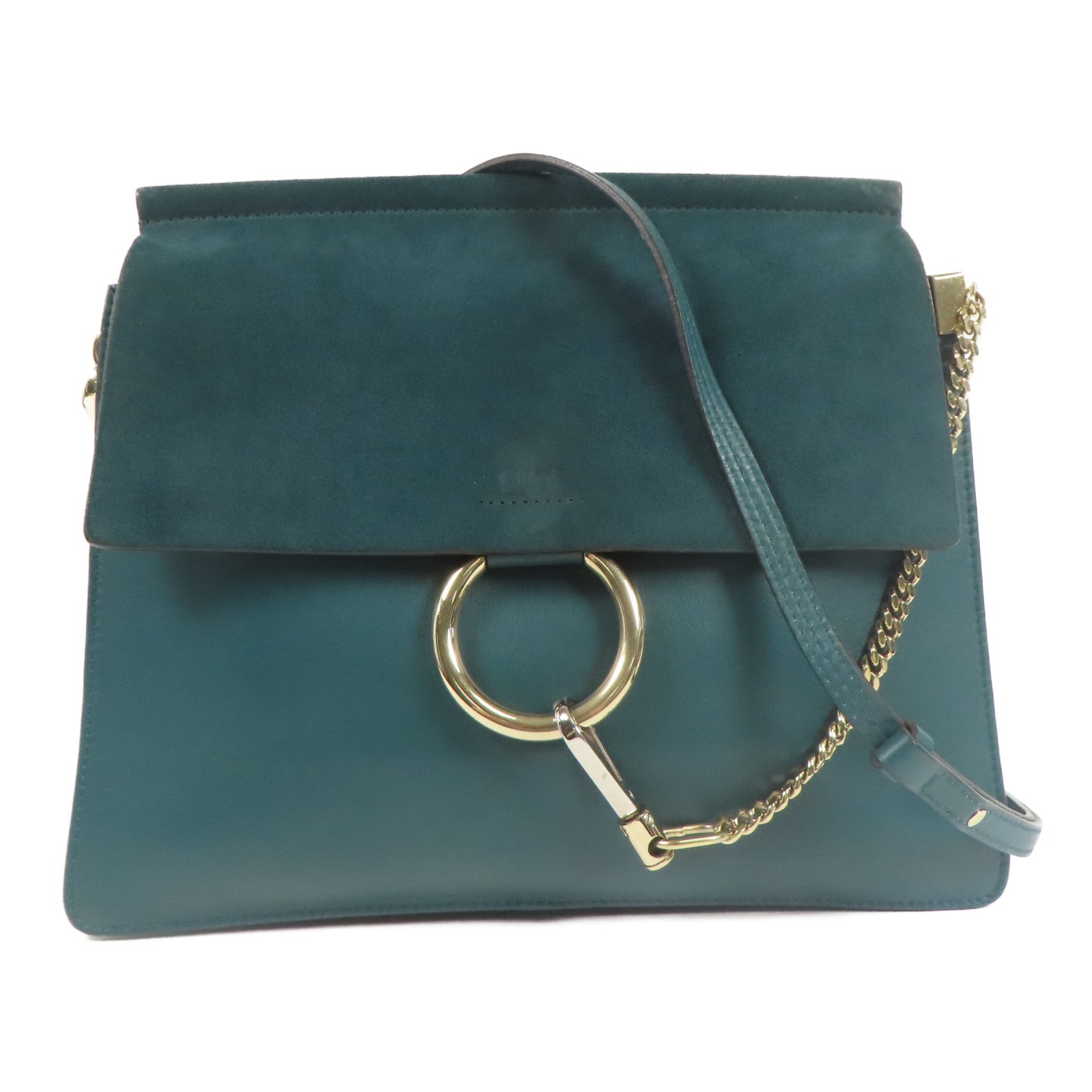 Chloe 牛皮皮革Faye金扣肩背袋