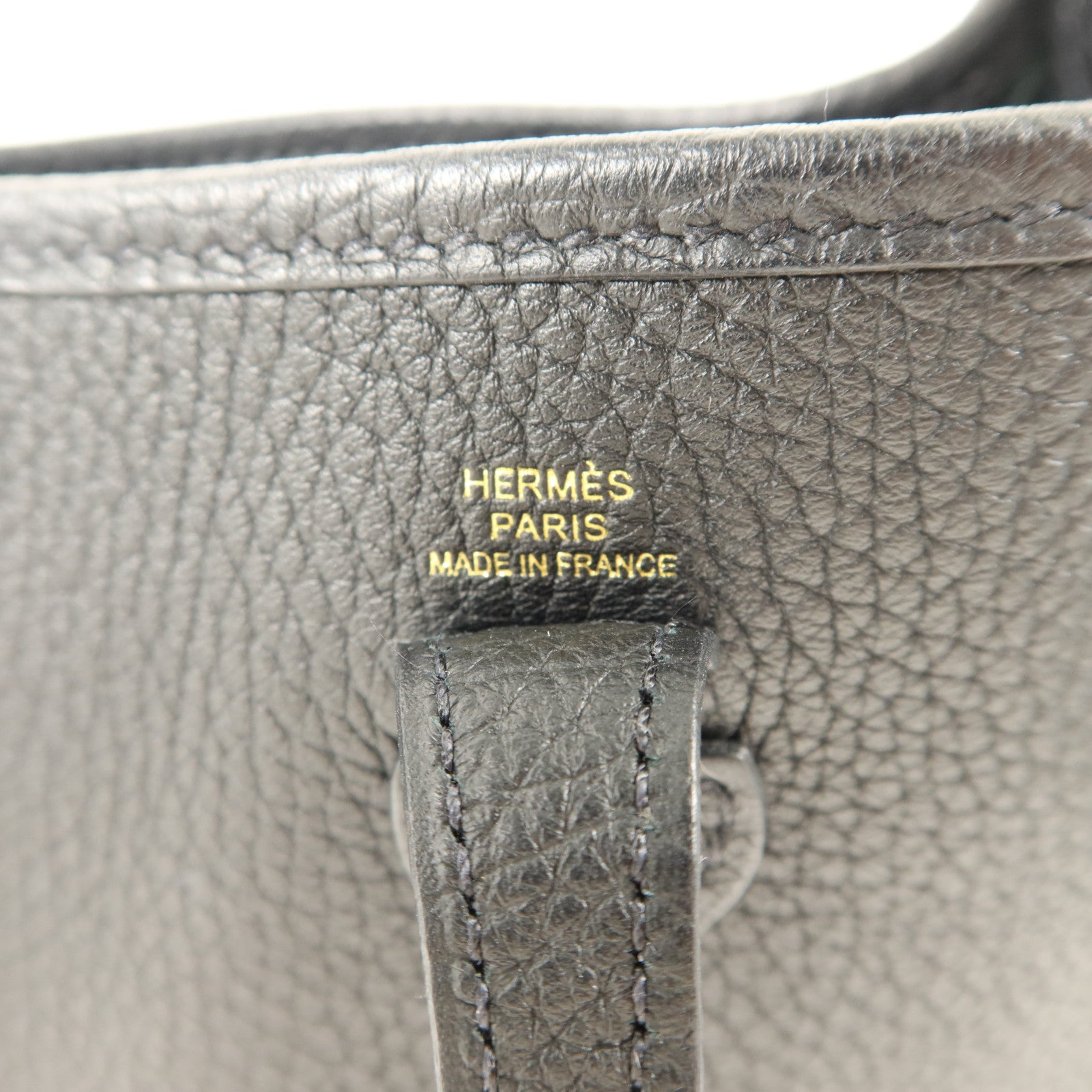 HERMES Clemence皮革Evelyne TPM肩背袋Noir