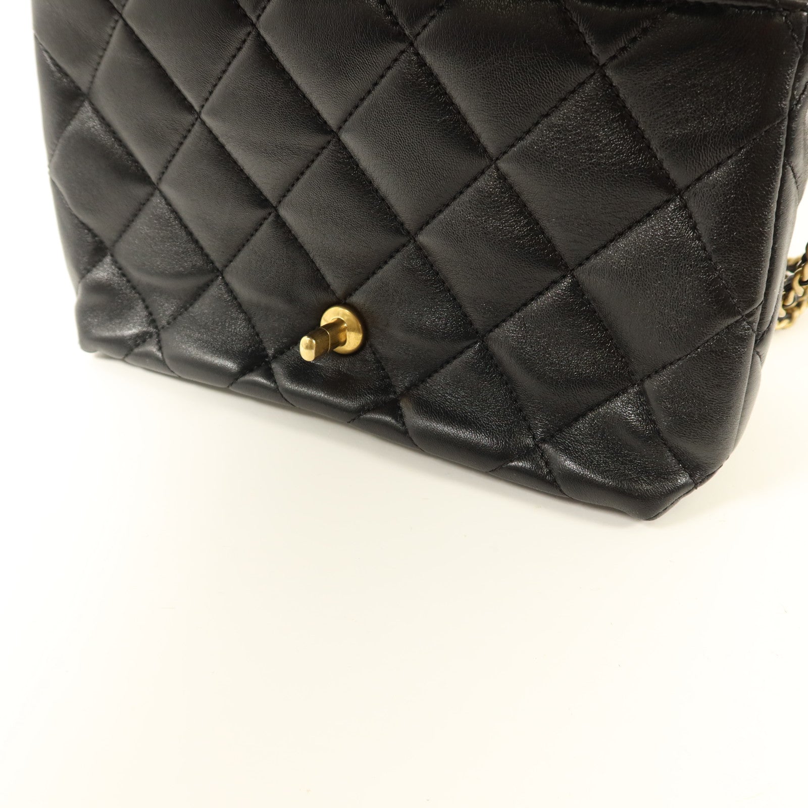 CHANEL 羊皮皮革Chain Shoulder Bag金扣鏈帶肩背袋