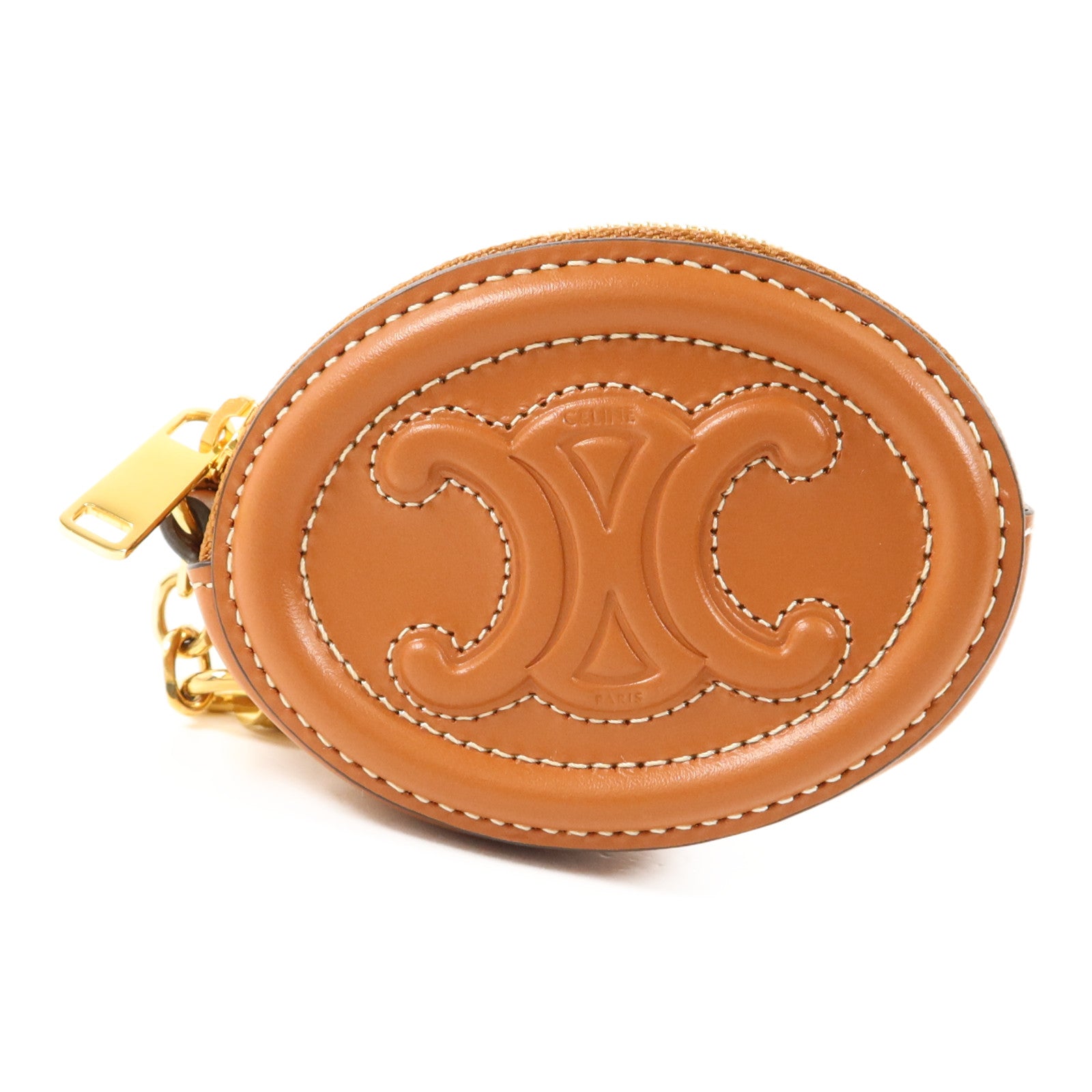 CELINE 牛皮皮革Purse with Hook金扣零錢包