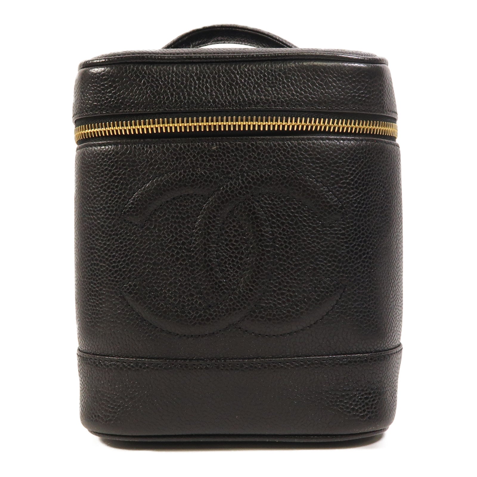 CHANEL 【激減優惠】牛皮皮革Vanity金扣手挽袋