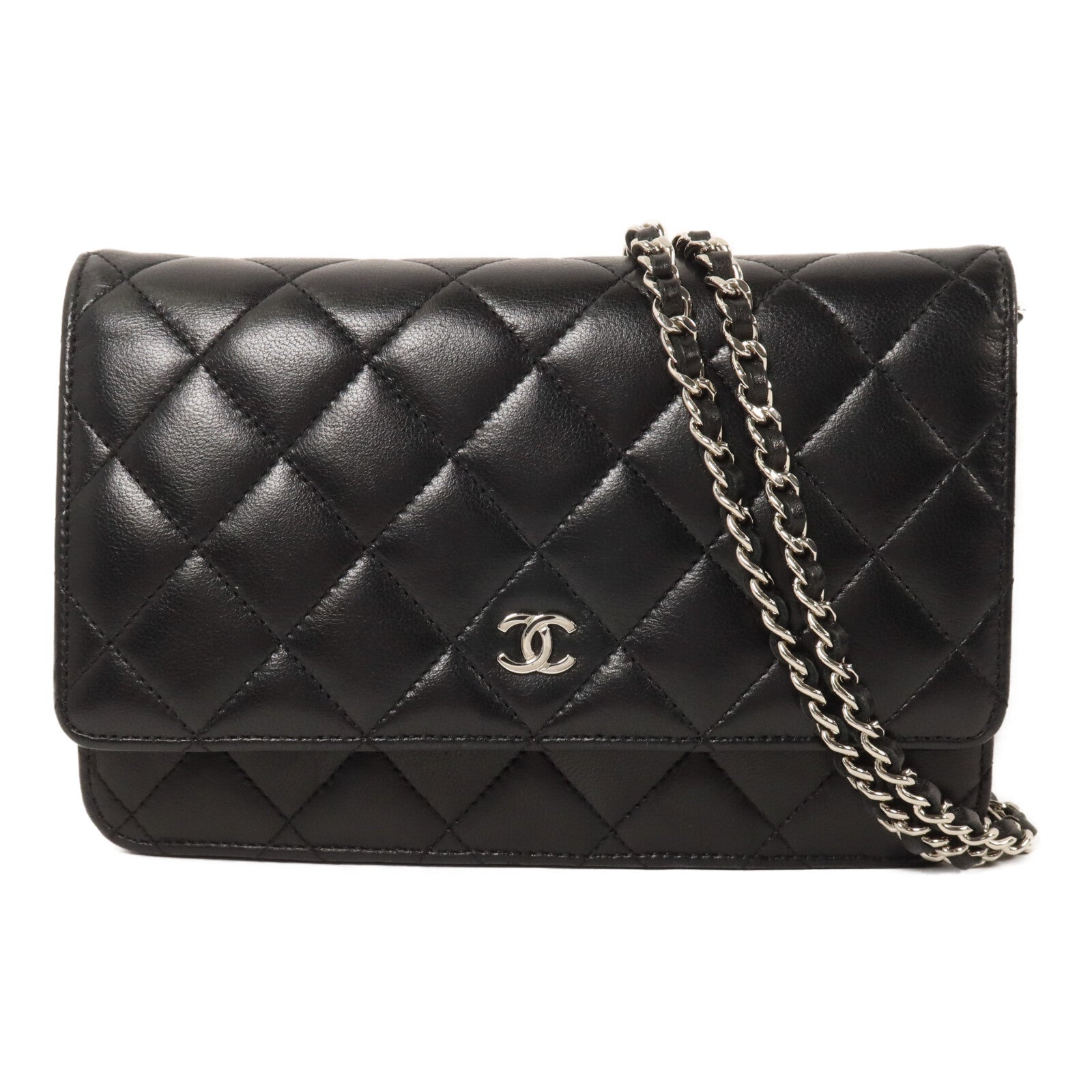 CHANEL 羊皮皮革Wallet On Chain鏈帶肩背袋