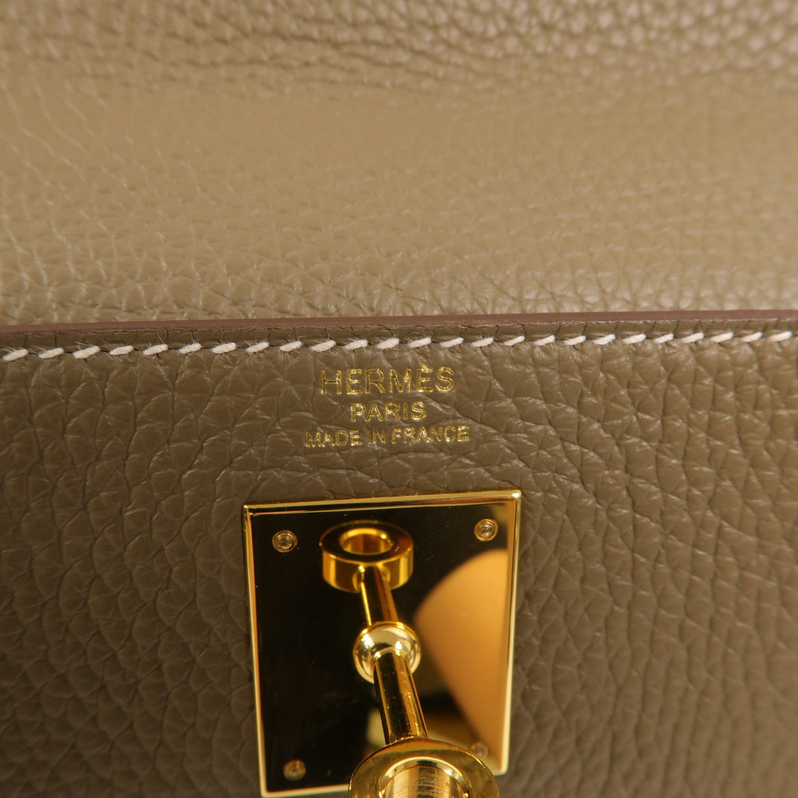 HERMES Togo皮革Kelly 28手挽肩背兩用袋Etoupe