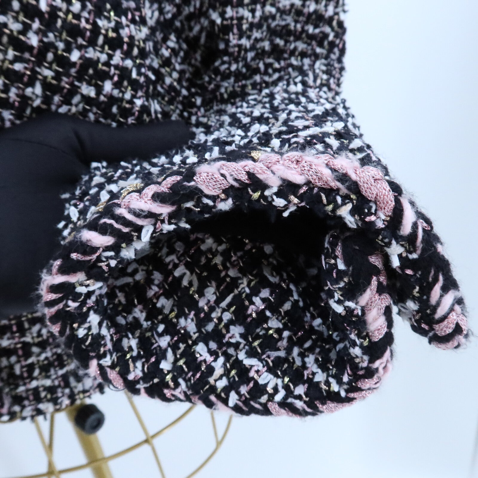 CHANEL Polyamide/Wool Tweed Collarless Jacket外套