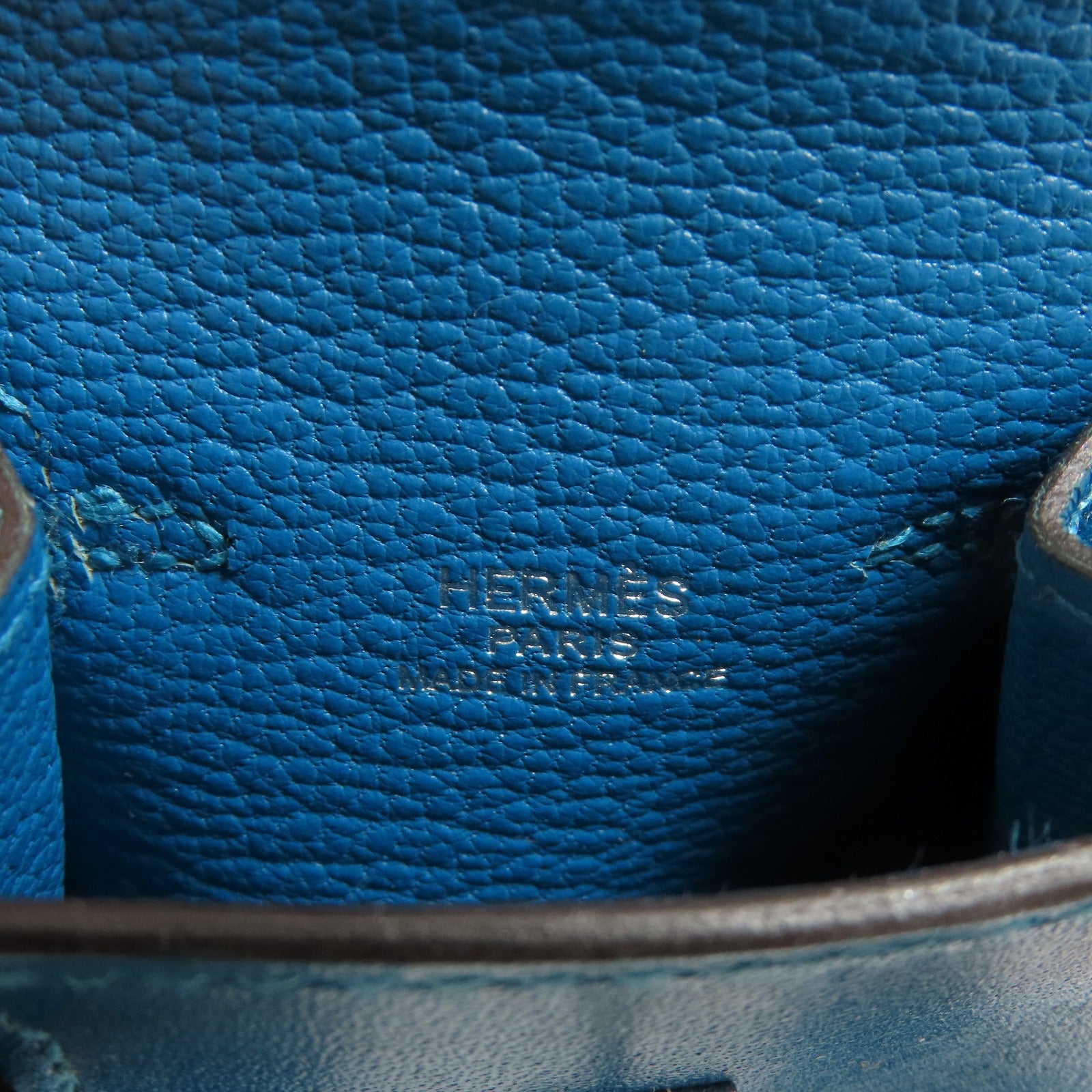 HERMES Tadelakt皮革Kelly Doll Charm銀扣掛飾