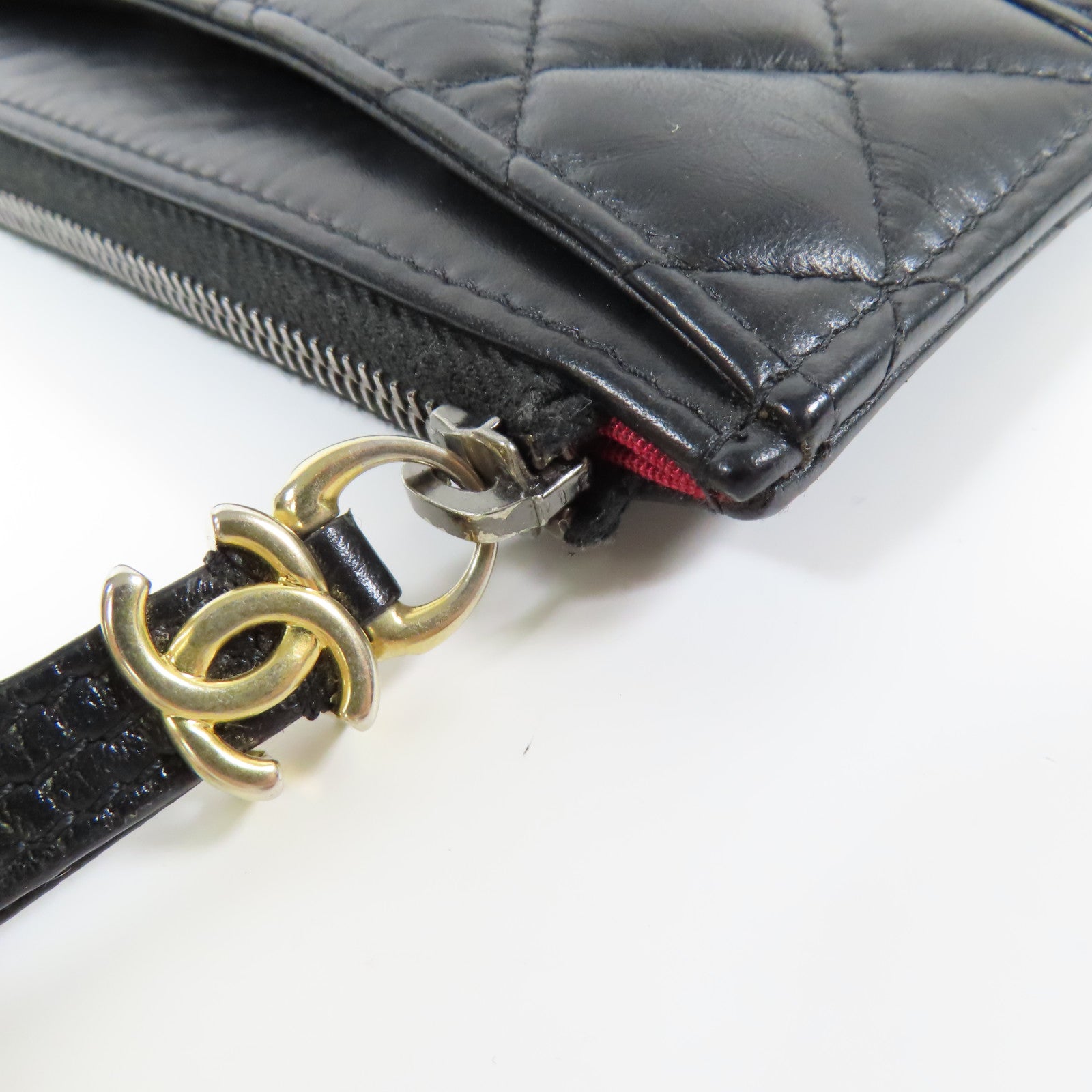 CHANEL【激減優惠】 牛皮皮革Long Wallet金扣長錢包